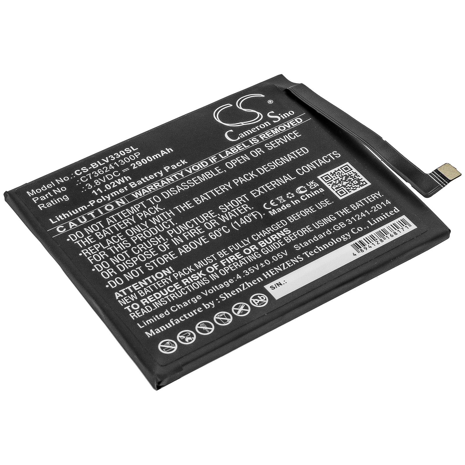Batteri for smarttelefon, mobil for BLU Vivo XI, V0330WW, V0320VV