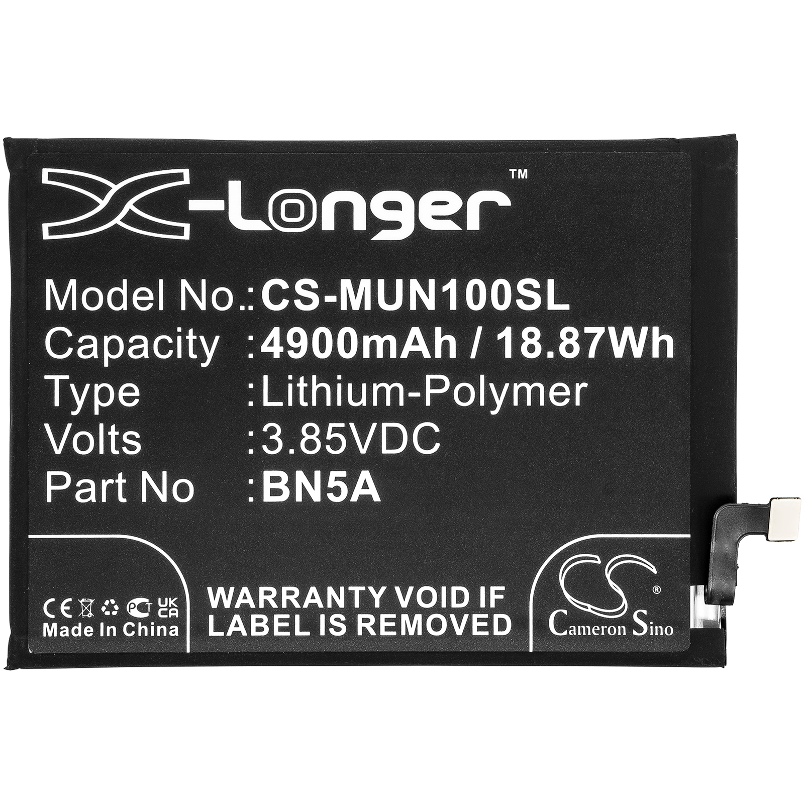 Batteri for SmartPhone, Mobil for Poco M3 Pro 5G, M2103K19PI, M2103K19PG og andre.