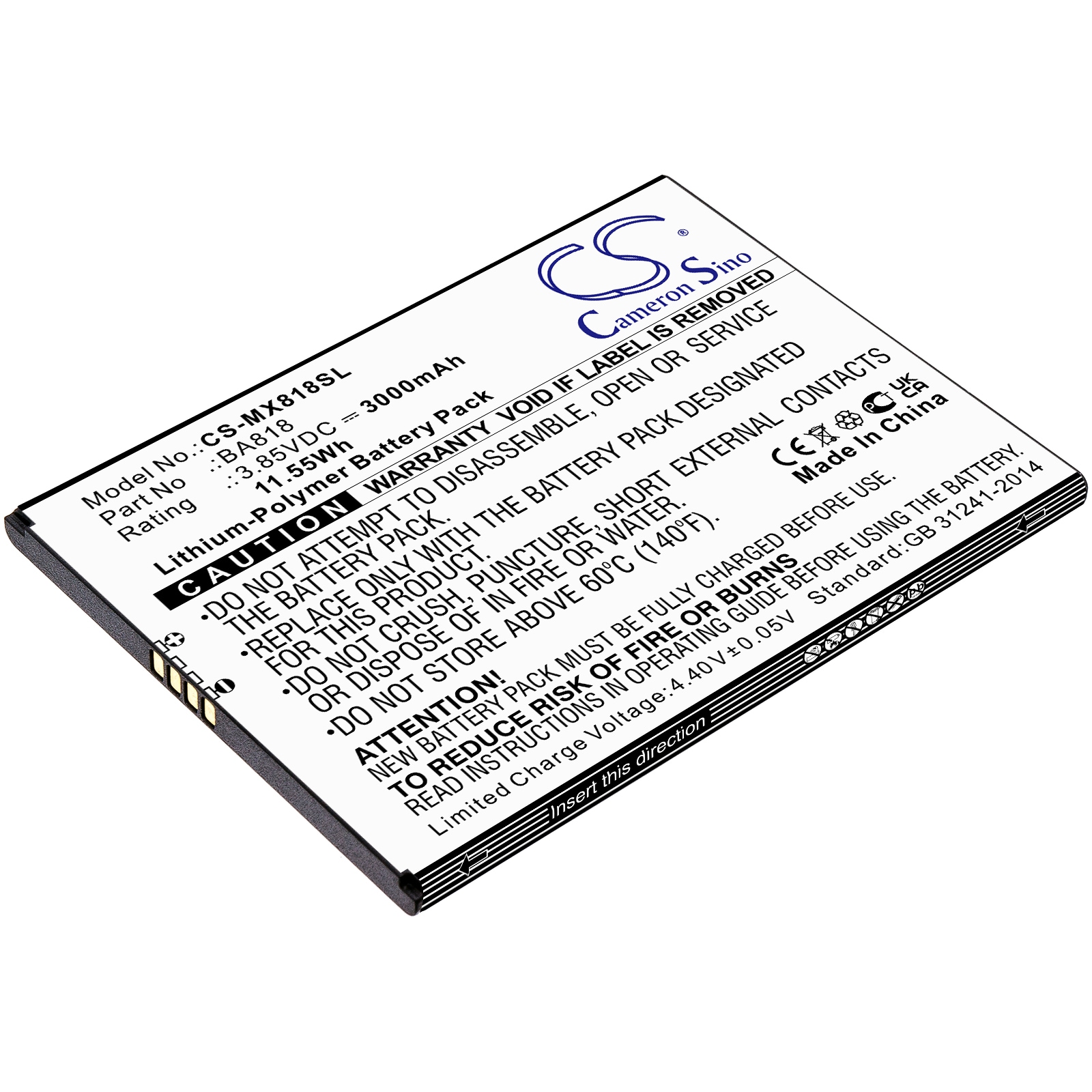 Batteri for SmartPhone, mobil for Meizu C9, M818H, C9 Pro og andre.