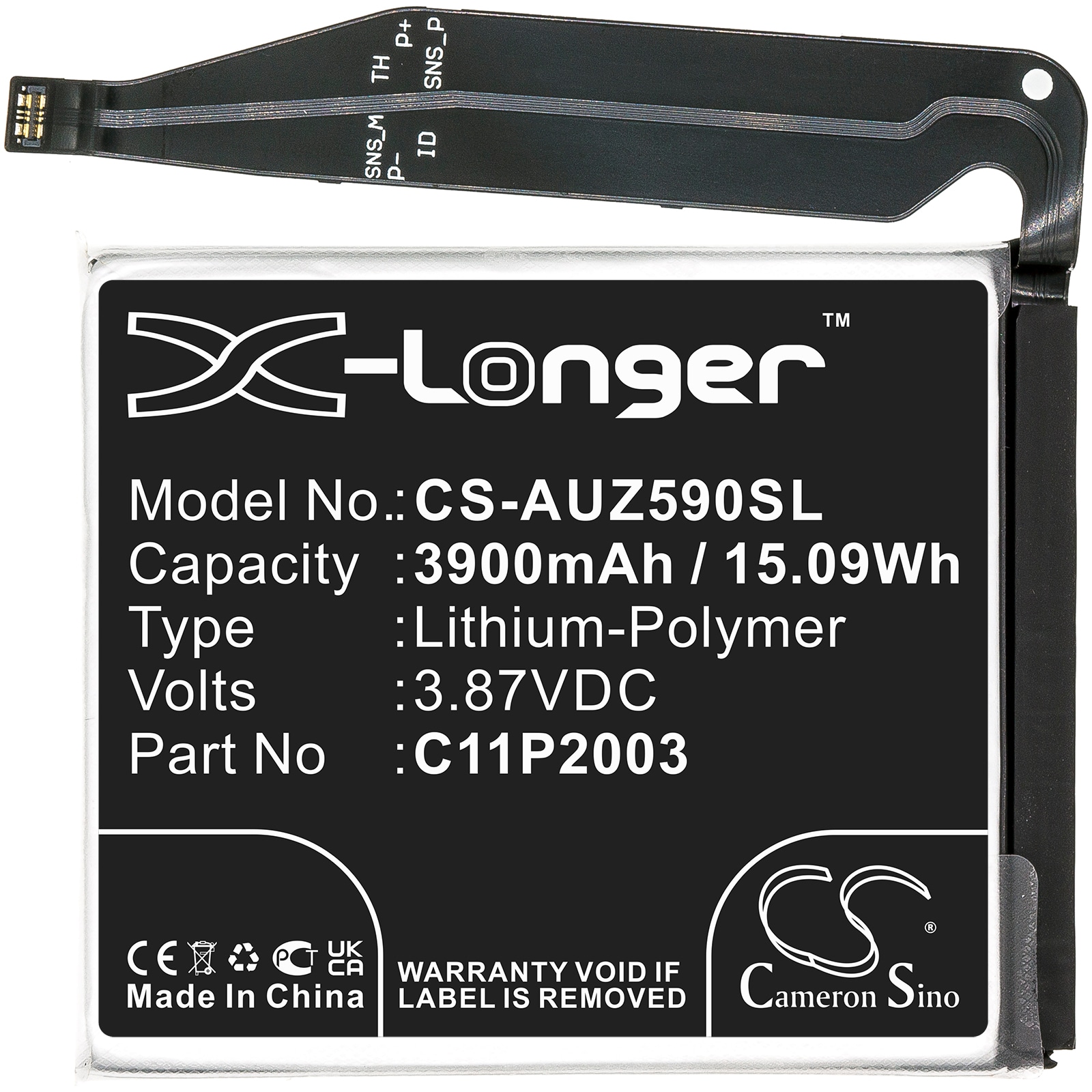 Batteri 3900 mAh for Asus ZenFone 8 – Originalkvalitet Li-Polymer