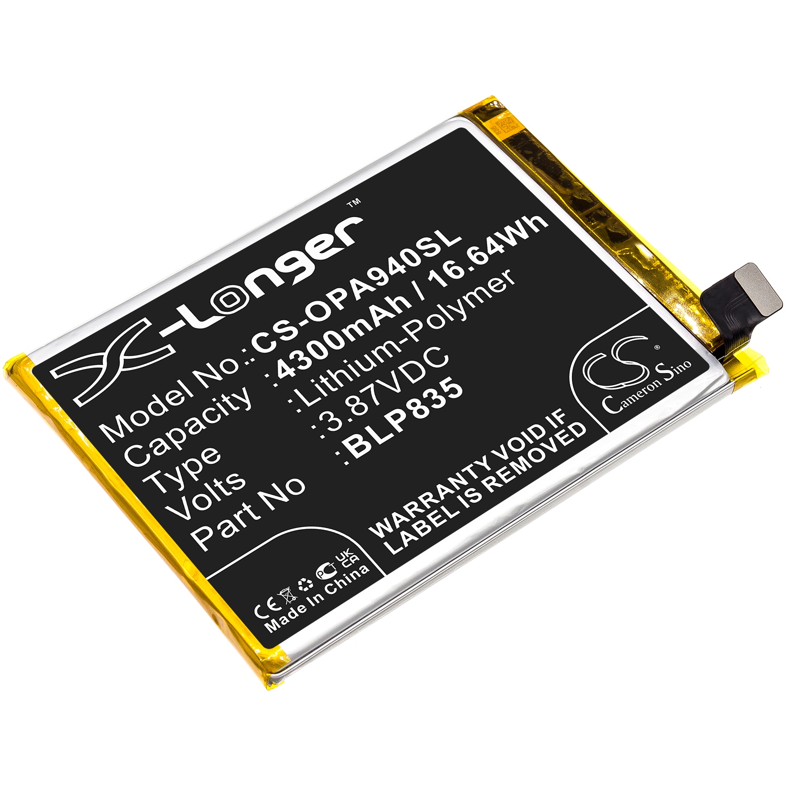 Batteri for SmartPhone, Mobil for OPPO A94, CPH2203, CPH2205 og andre.