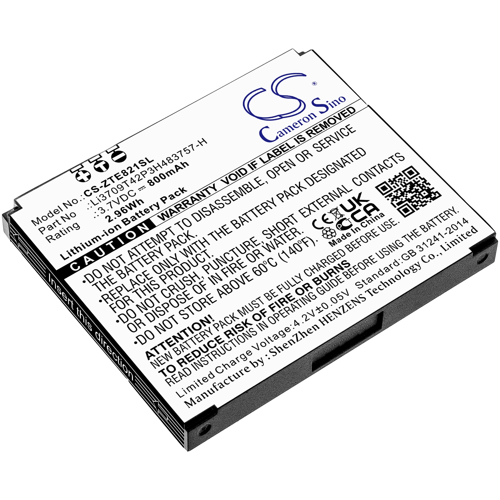Batteri for SmartPhone, Mobil for ZTE E821