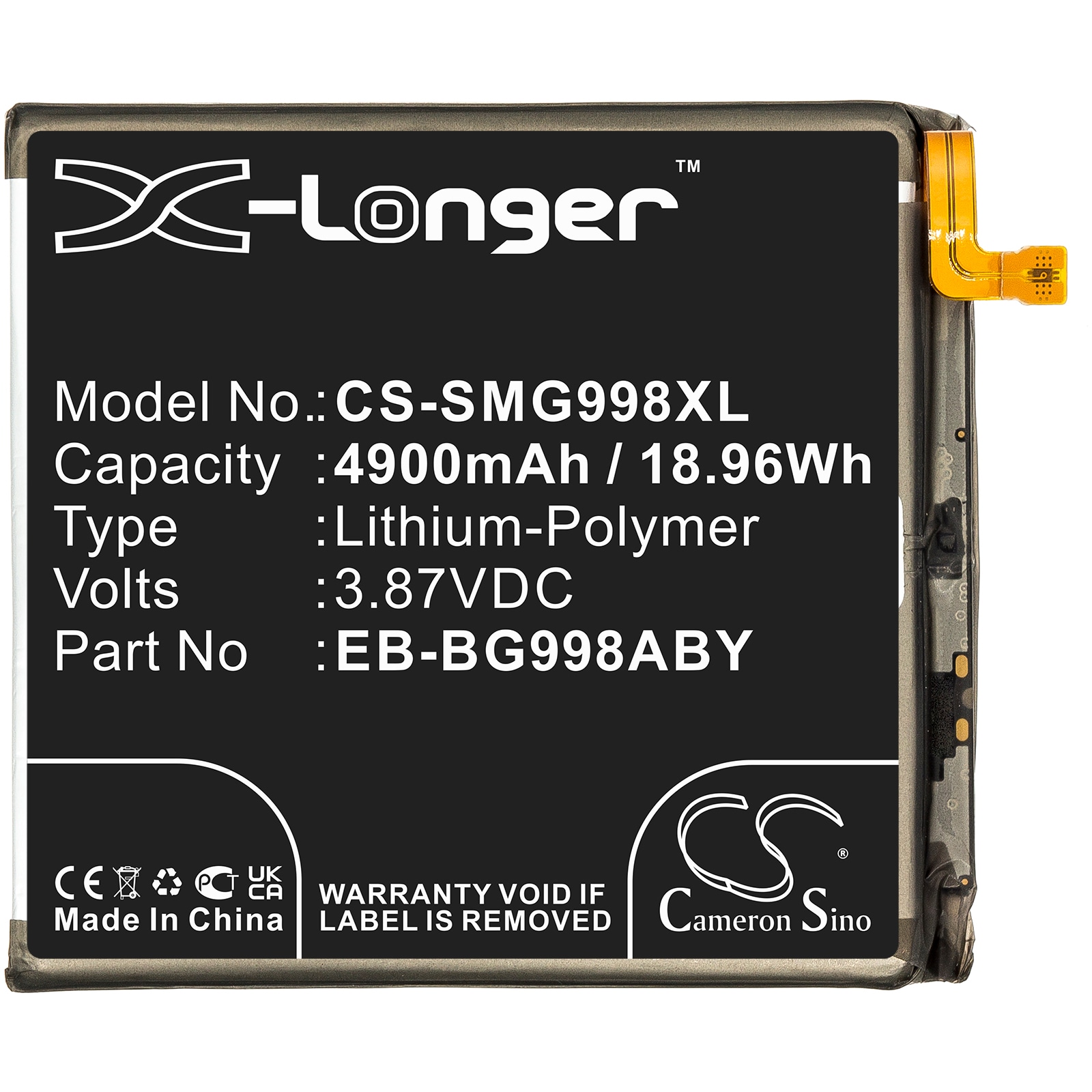 Batteri for SmartPhone, Mobil for Samsung Galaxy S21 Ultra, Galaxy S21 Ultra 5G og andre.