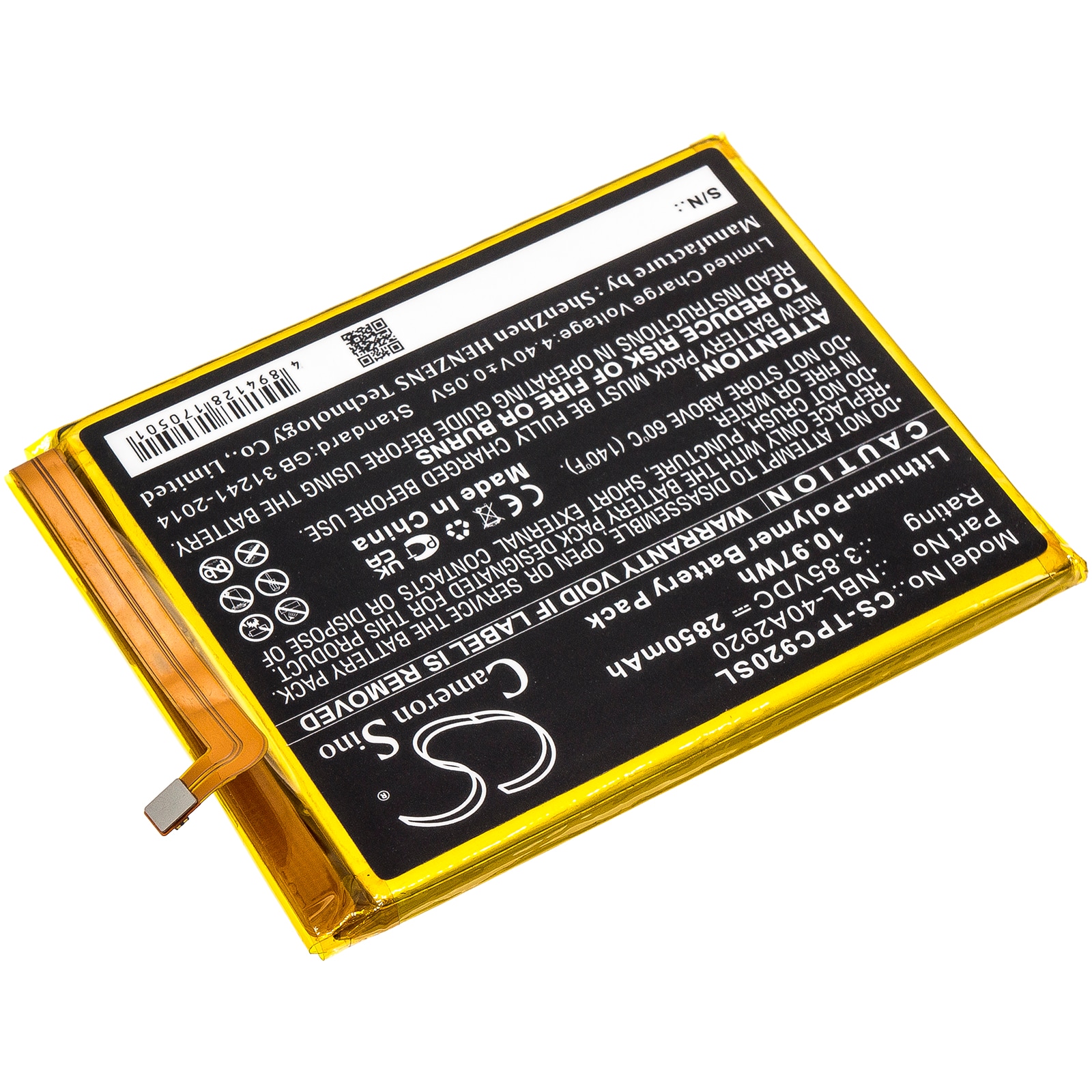 Batteri for smarttelefon, mobil for Neffos C9A, TP706A