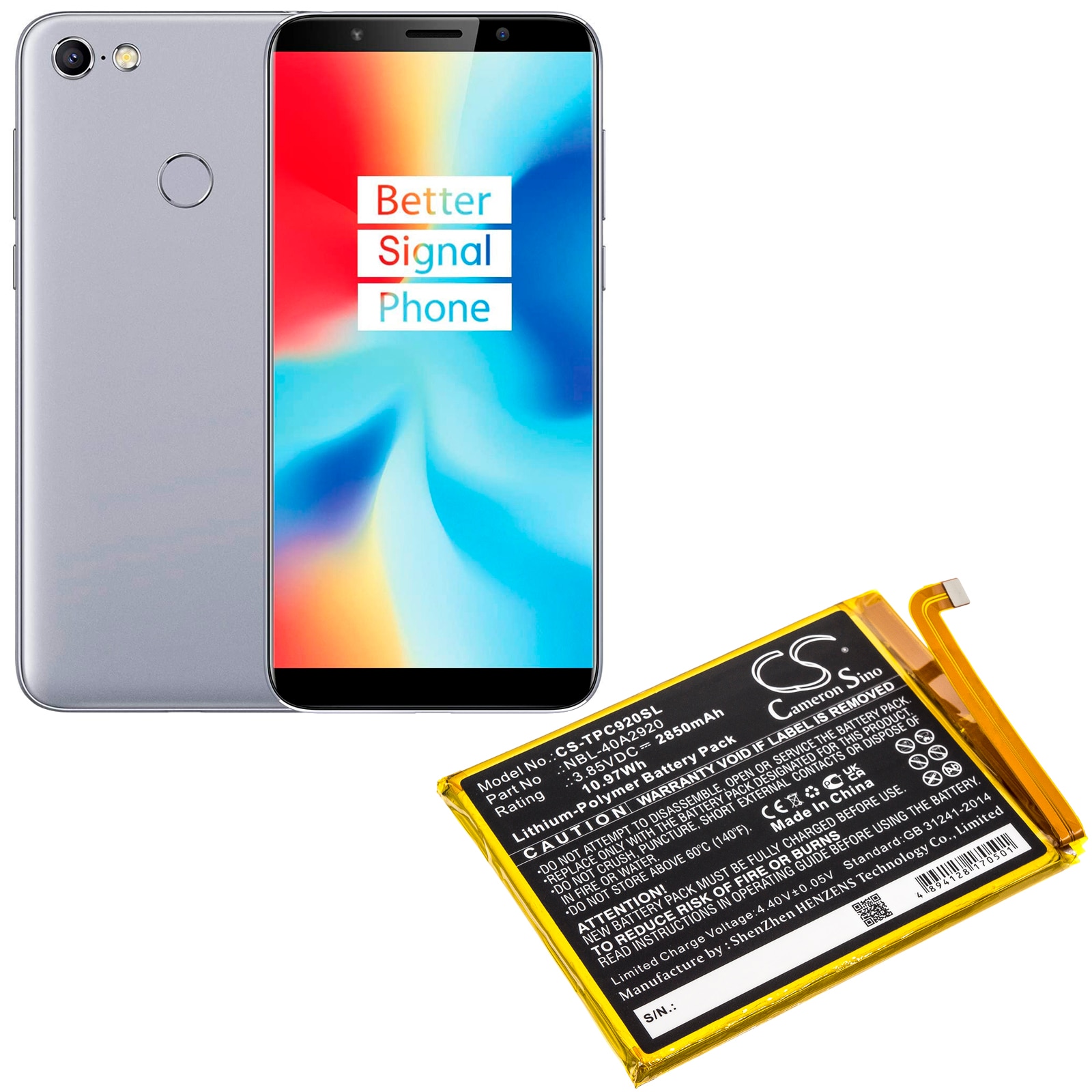 Batteri for smarttelefon, mobil for Neffos C9A, TP706A