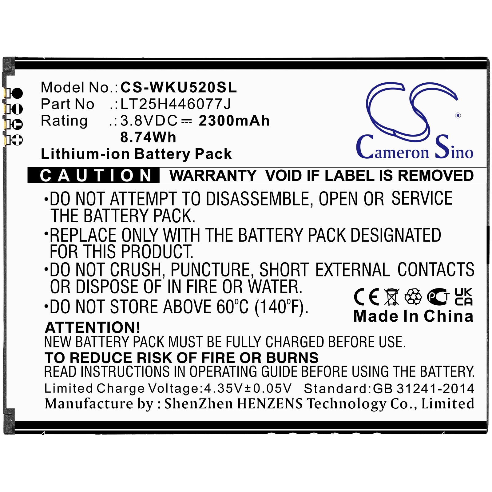 Batteri for SmartPhone, Mobil for Wiko RIDE 2, U520AS