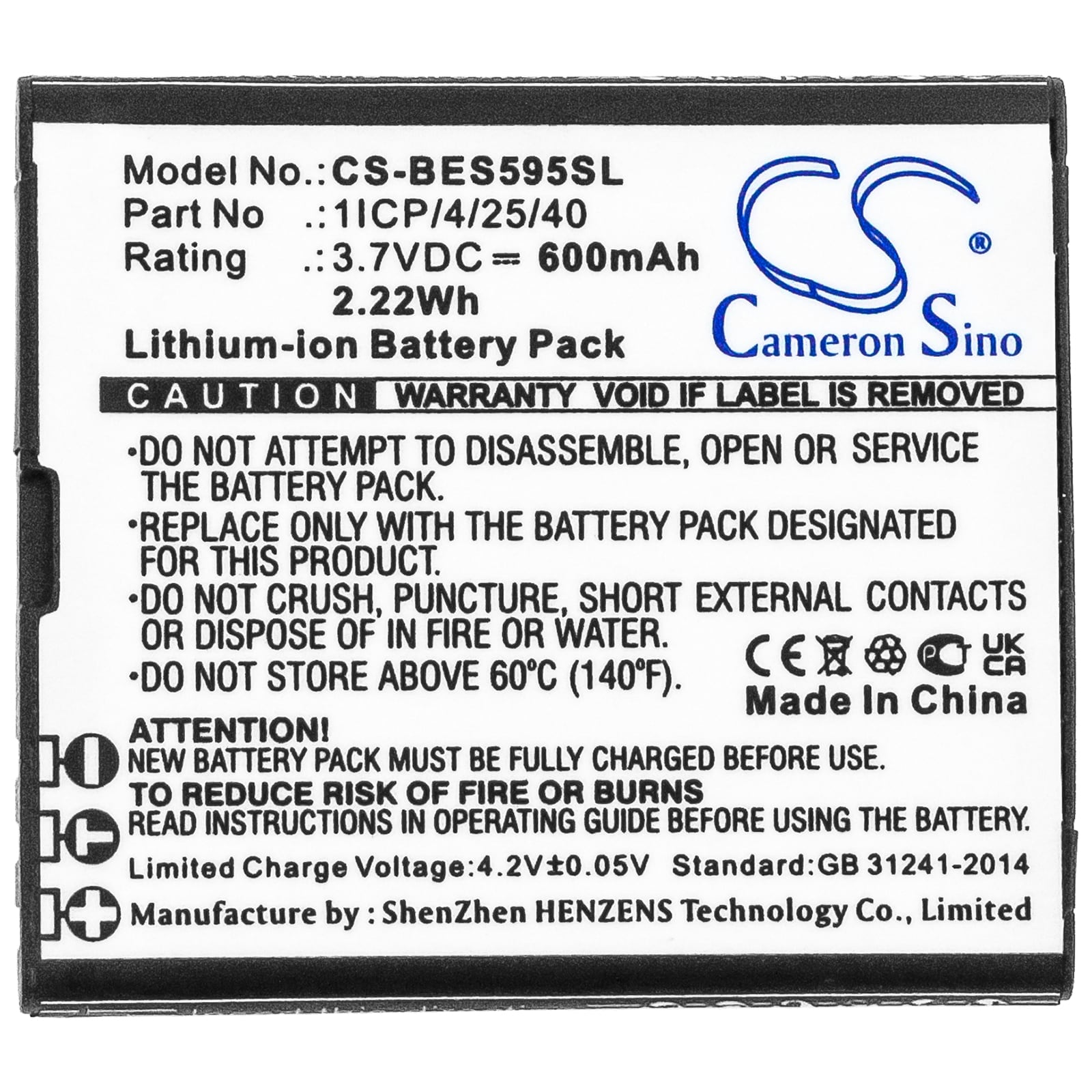 Batteri for SmartPhone, mobil for Bea-phone SL495, SL595, SL595 Plus osv.