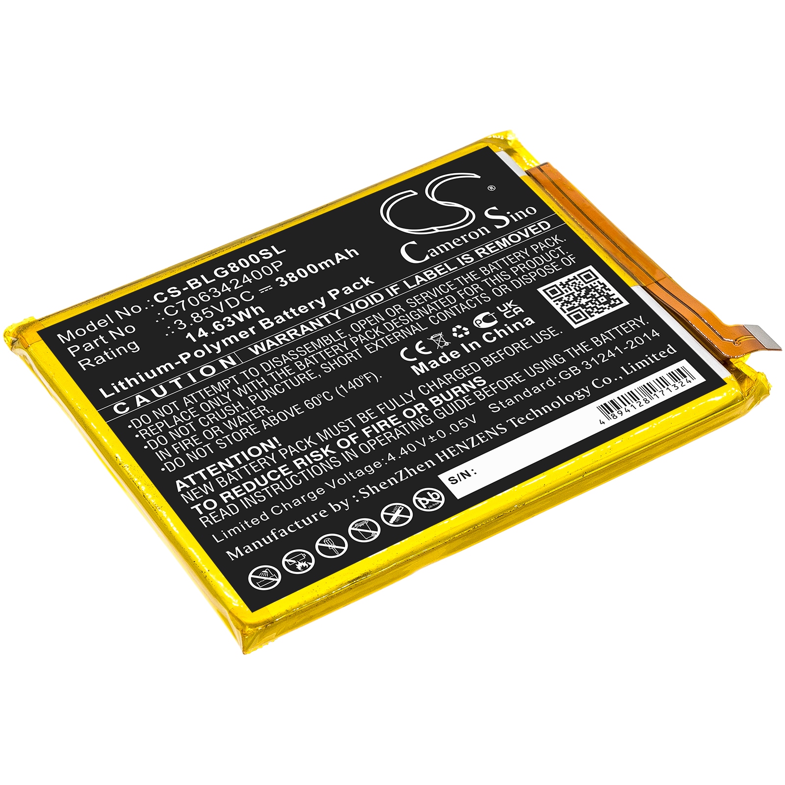 Batteri for smarttelefon, mobil for BLU G80, G0290ww
