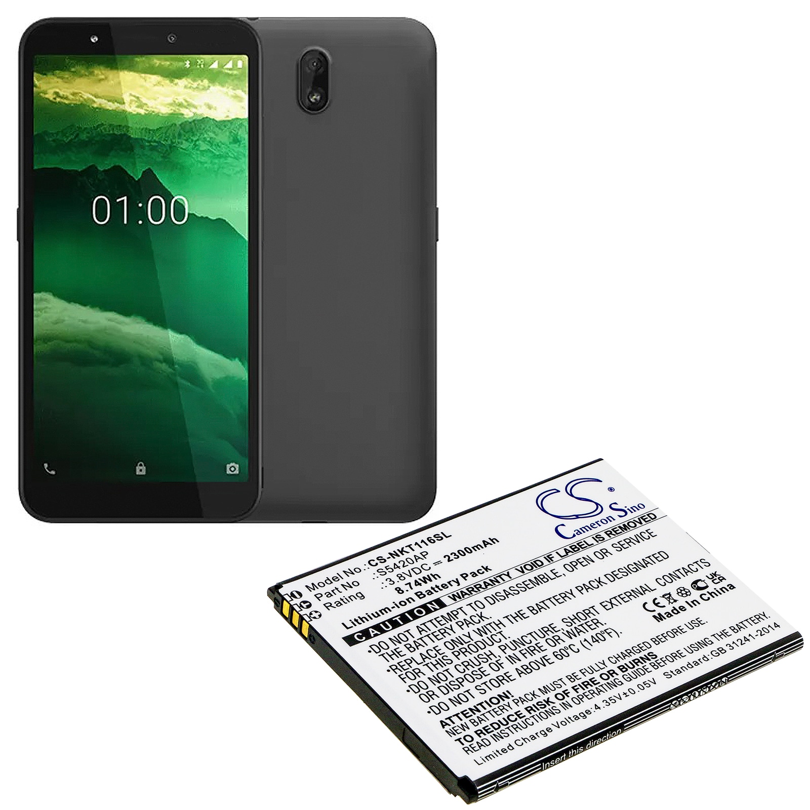 Batteri for SmartPhone, Mobil for Nokia C1 2019, TA-1165