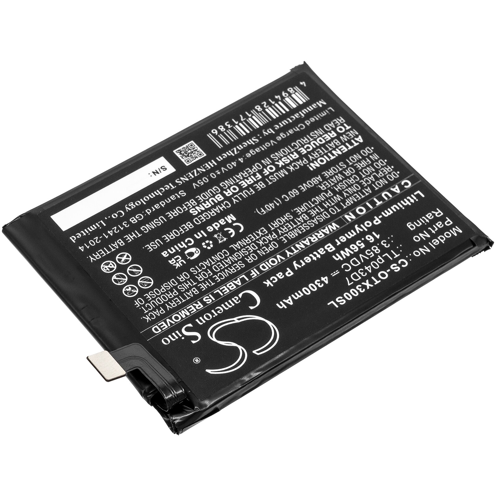 Batteri for SmartPhone, Mobil for Alcatel 3X, 5X, OT-5061A og andre.