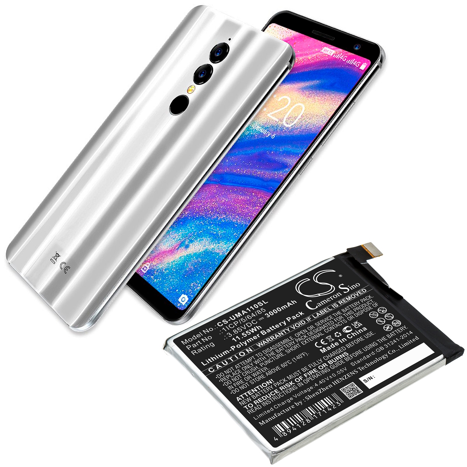 Batteri for SmartPhone, Mobil for UMI UMIDIGI A1 Pro