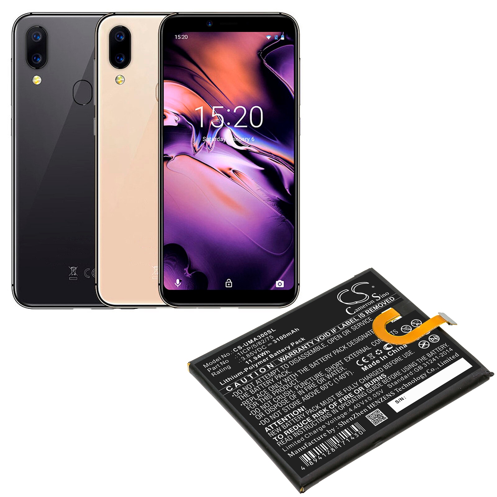 Batteri for SmartPhone, Mobil for UMI UMIDIGI A3