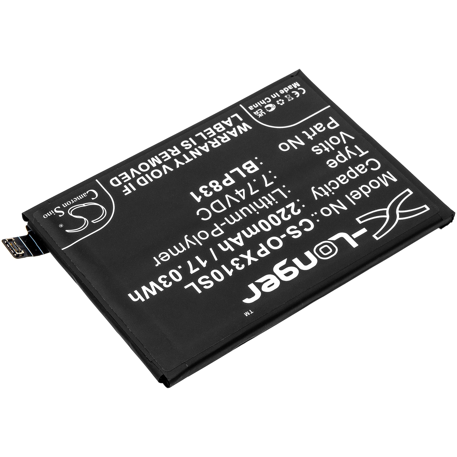 Batteri for SmartPhone, Mobil for OPPO Find X3 Pro, PEEM00, CPH2173 og andre.