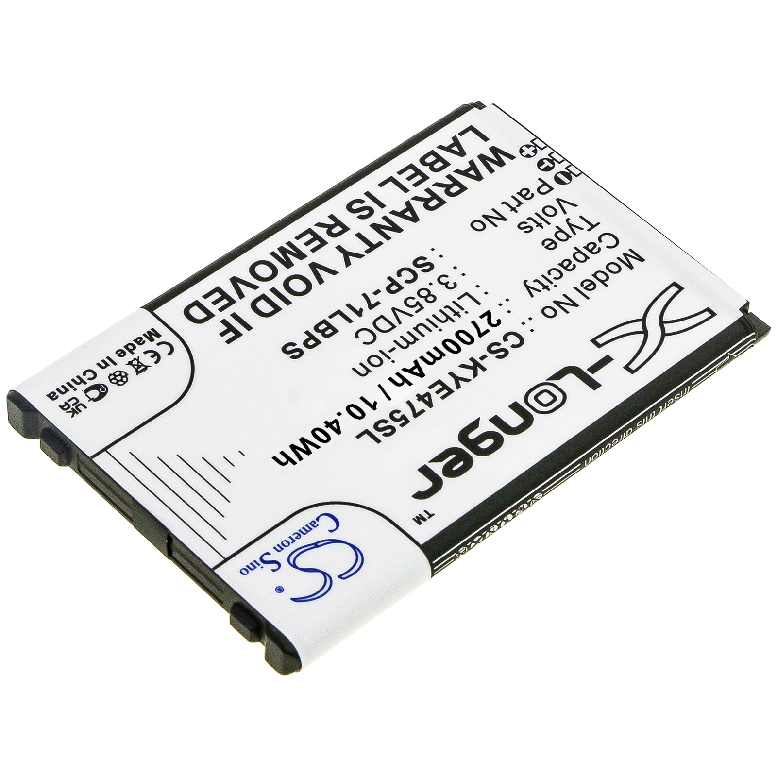 Batteri til smarttelefon, mobil for Kyocera DuraTR, E4750