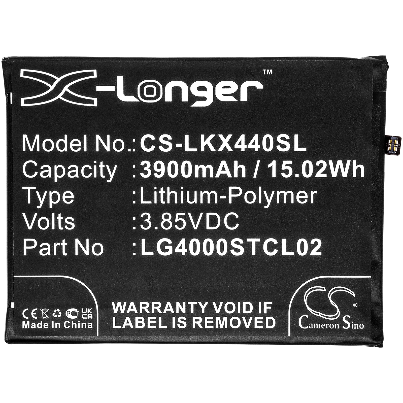 Batteri for SmartPhone, Mobil for LG X440, LMX440IM, W30 Plus og andre.