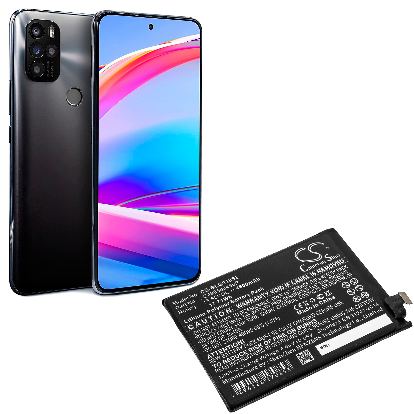 Batteri til smarttelefon, mobil for BLU G91 Pro, G0530WW