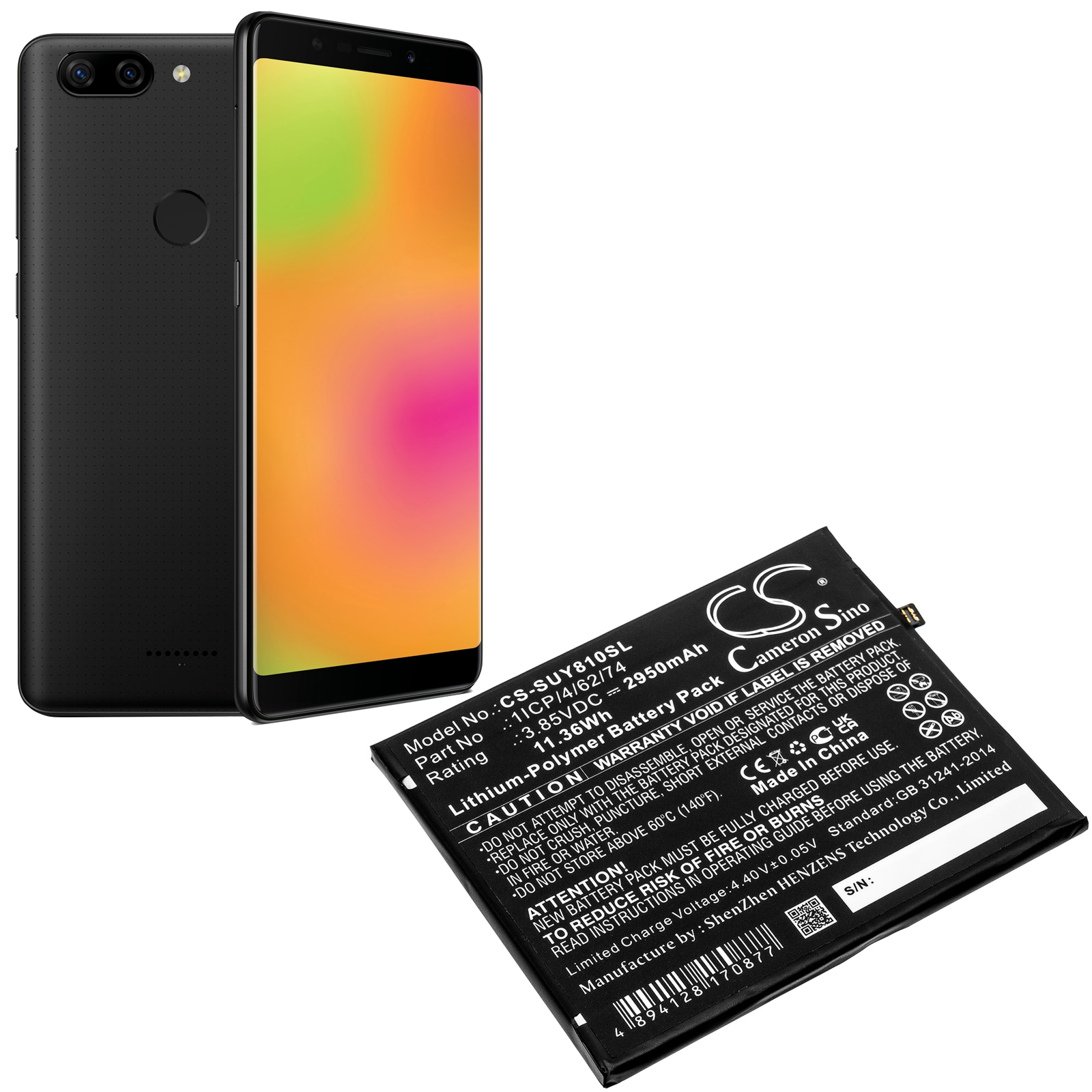 Batteri for SmartPhone, Mobil for Sugar Y8 Max