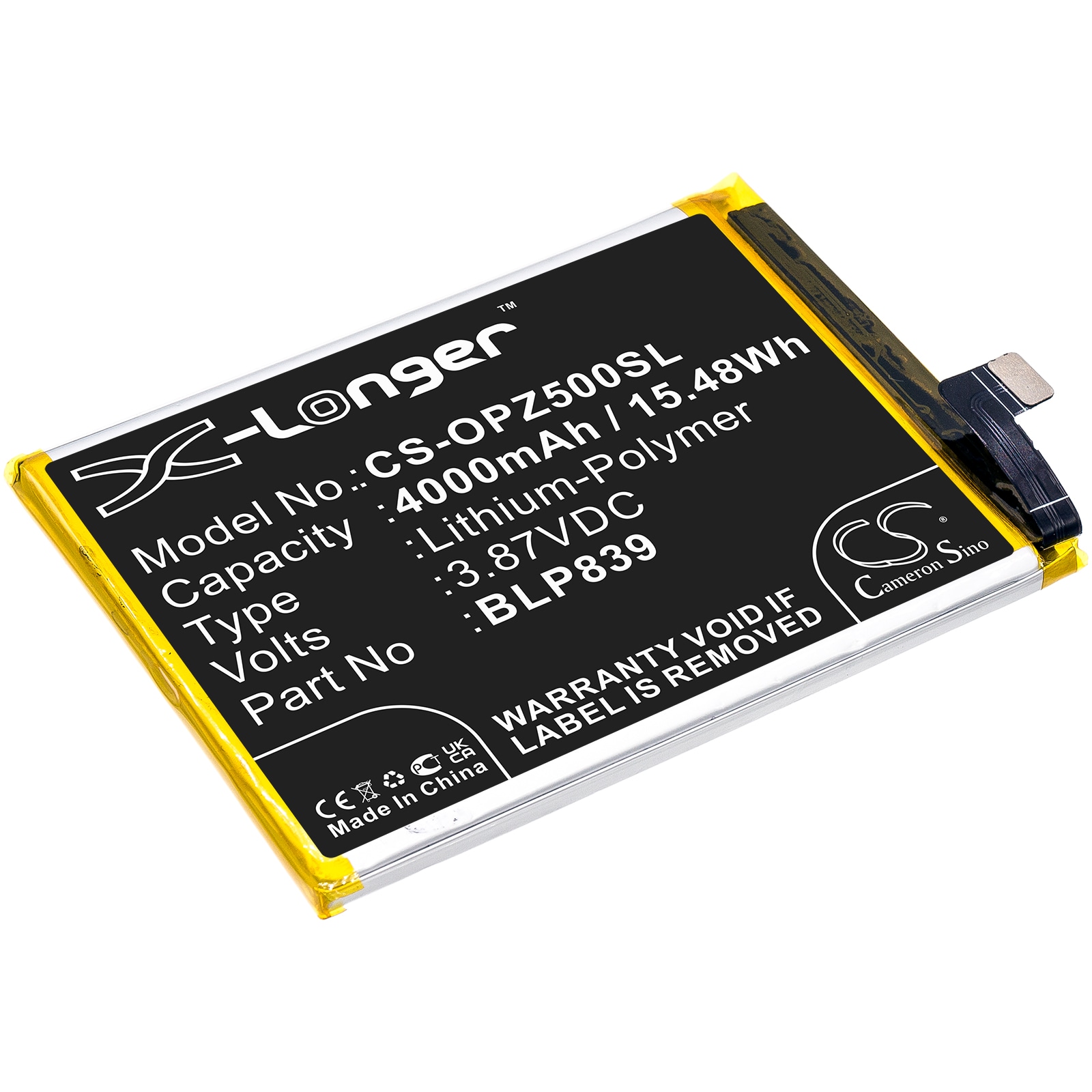 Batteri for SmartPhone, mobil for OPPO Reno 5Z 5G 2021, CPH2211, A94 5G og andre.