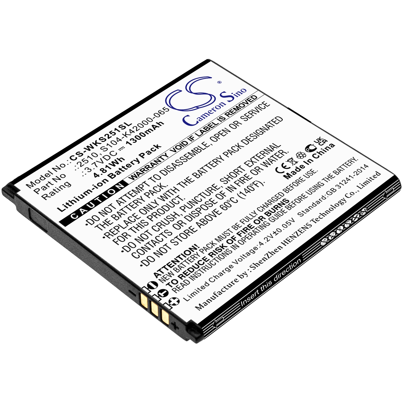 Batteri for SmartPhone, Mobil for WIKO Sunny 2, V2510