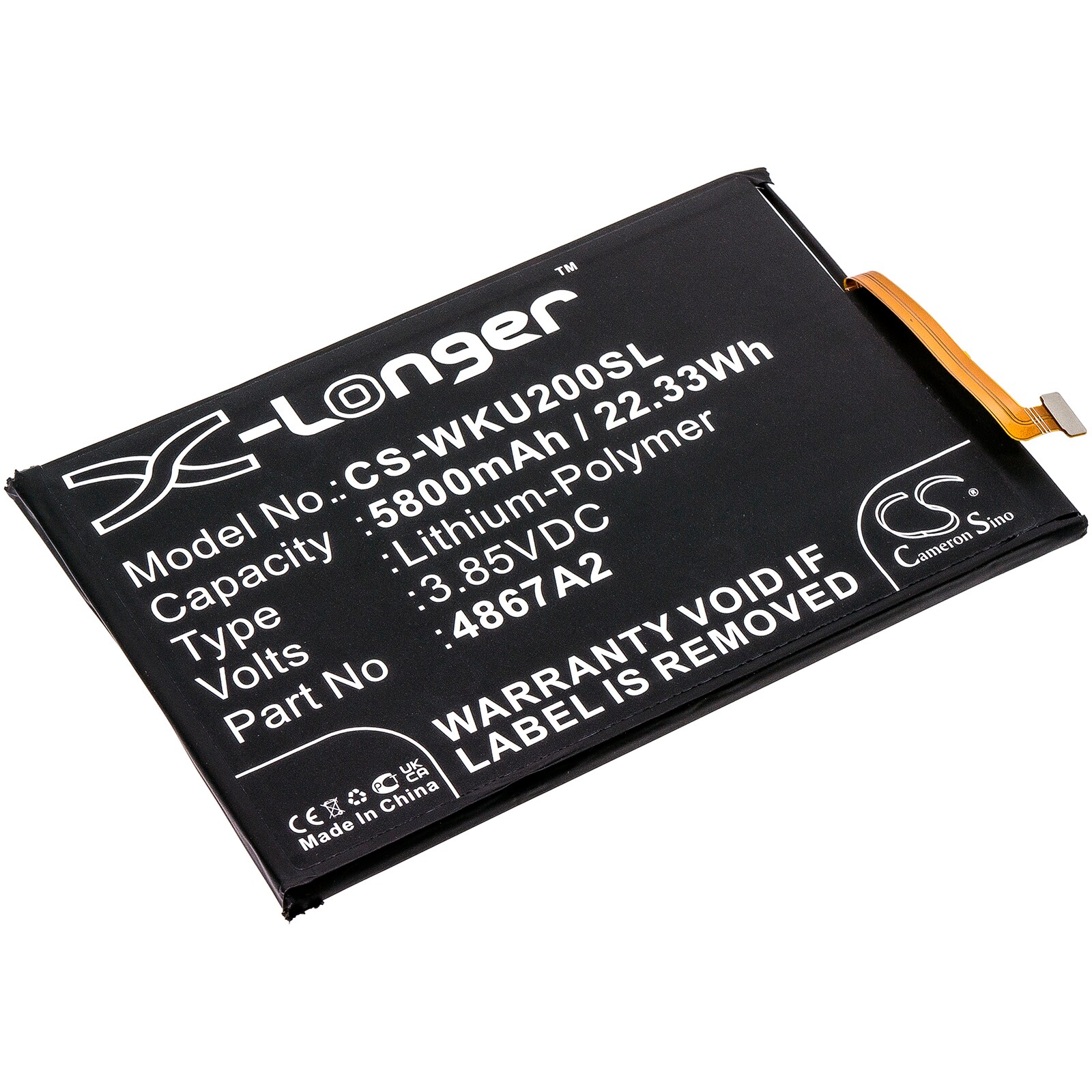Batteri for smarttelefon, mobil for Wiko Power U20, U30