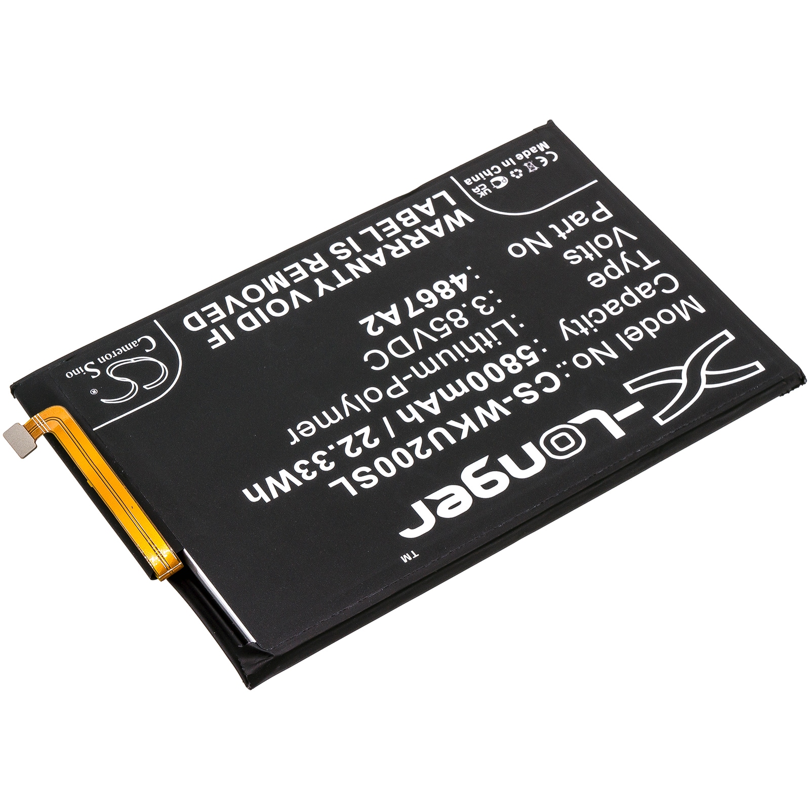 Batteri for smarttelefon, mobil for Wiko Power U20, U30