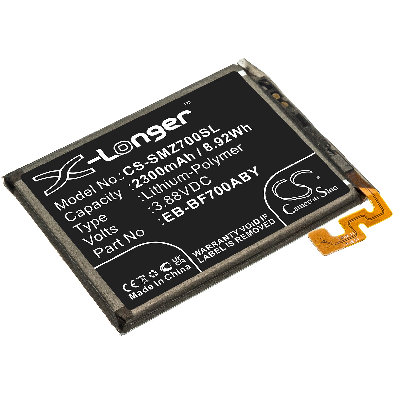 Batteri for SmartPhone, Mobil for Samsung Galaxy Z Flip, SM-F7000, SM-F700W/DS og andre.