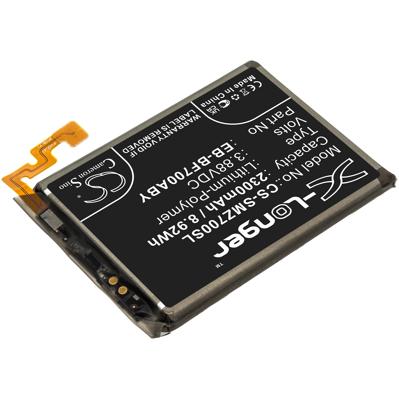 Batteri for SmartPhone, Mobil for Samsung Galaxy Z Flip, SM-F7000, SM-F700W/DS og andre.