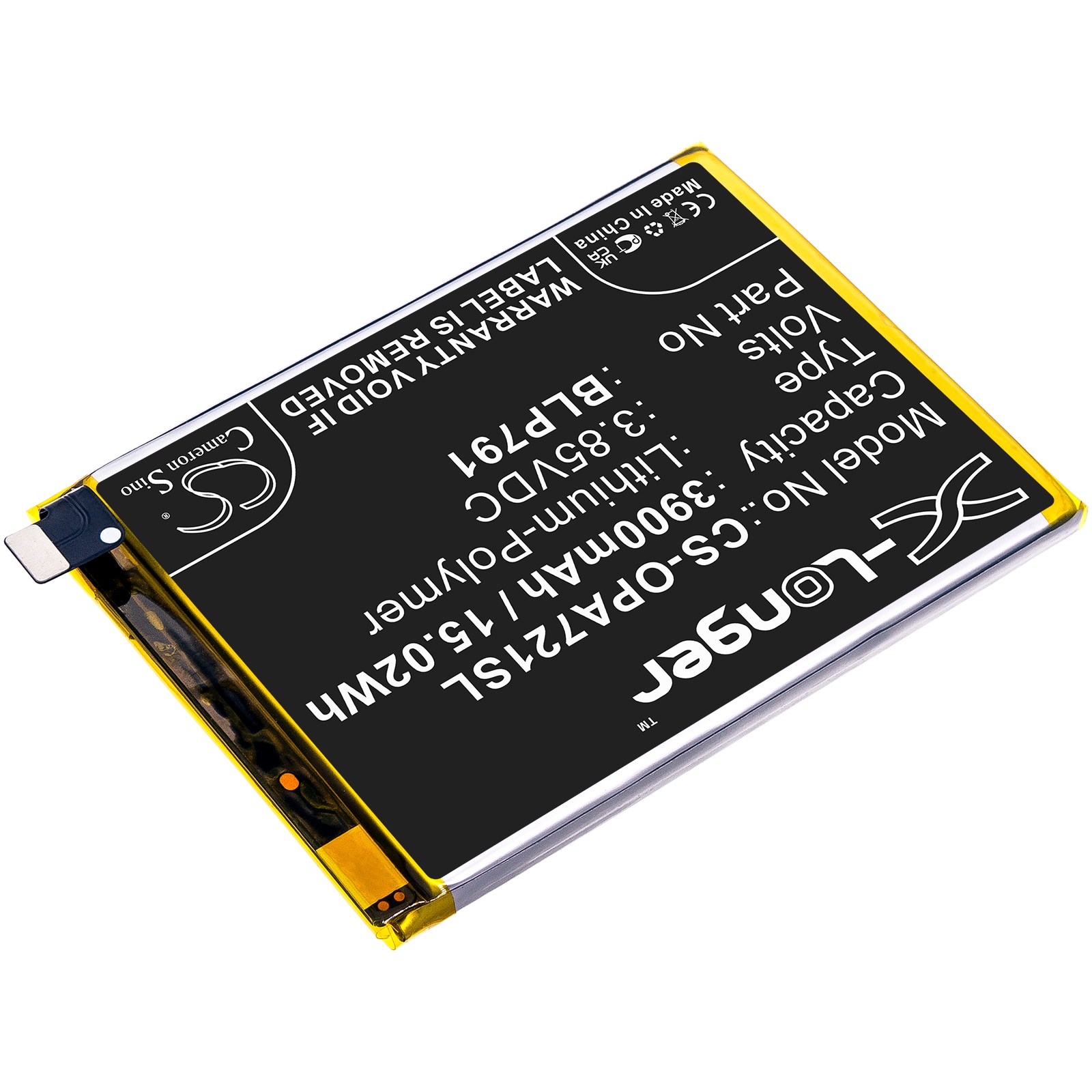 Batteri for SmartPhone, Mobil for OPPO A72 5G 2020, A73 5G 2020, PDYM20 og andre.