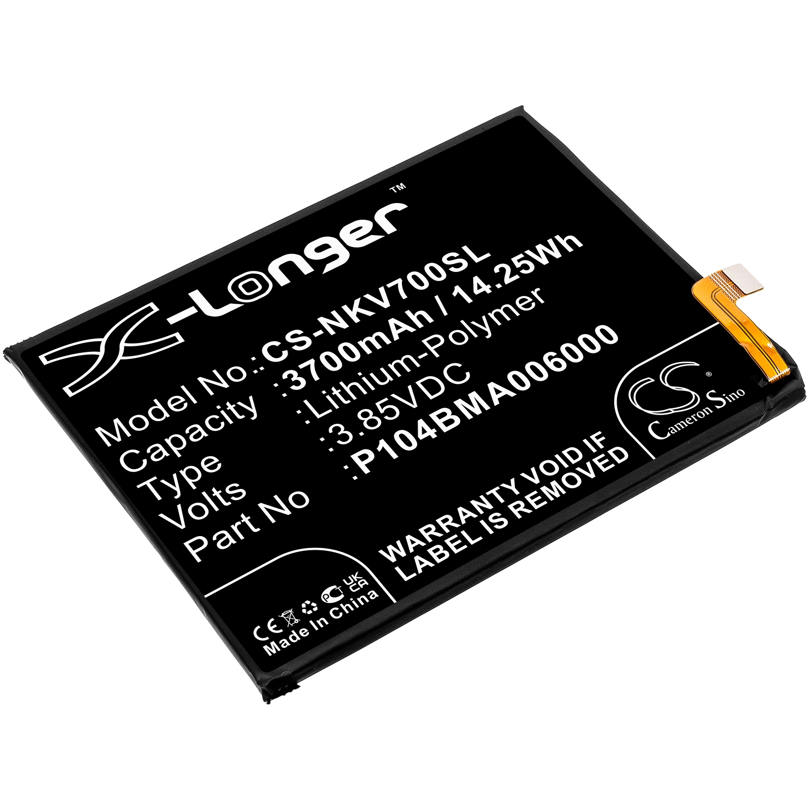 Batteri for SmartPhone, Mobil for Nokia TA-1322, TA-1323, TA-1329 og andre.