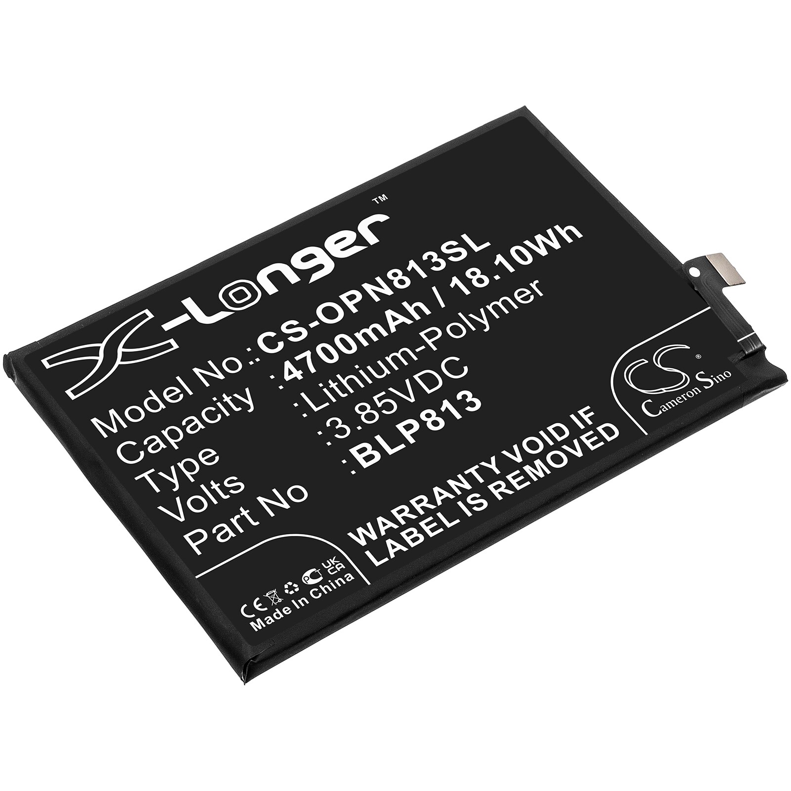 Batteri for SmartPhone, Mobil for Oneplus Nord N100, BE2015, BE2013 og andre.