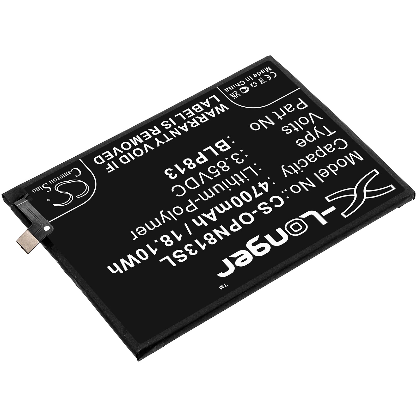 Batteri for SmartPhone, Mobil for Oneplus Nord N100, BE2015, BE2013 og andre.