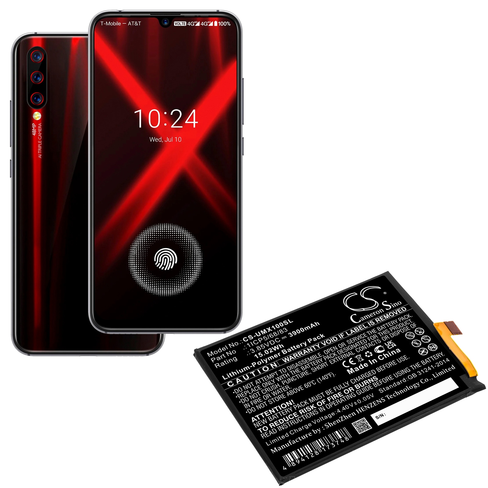 Batteri for SmartPhone, Mobil for UMI UMIDIGI X