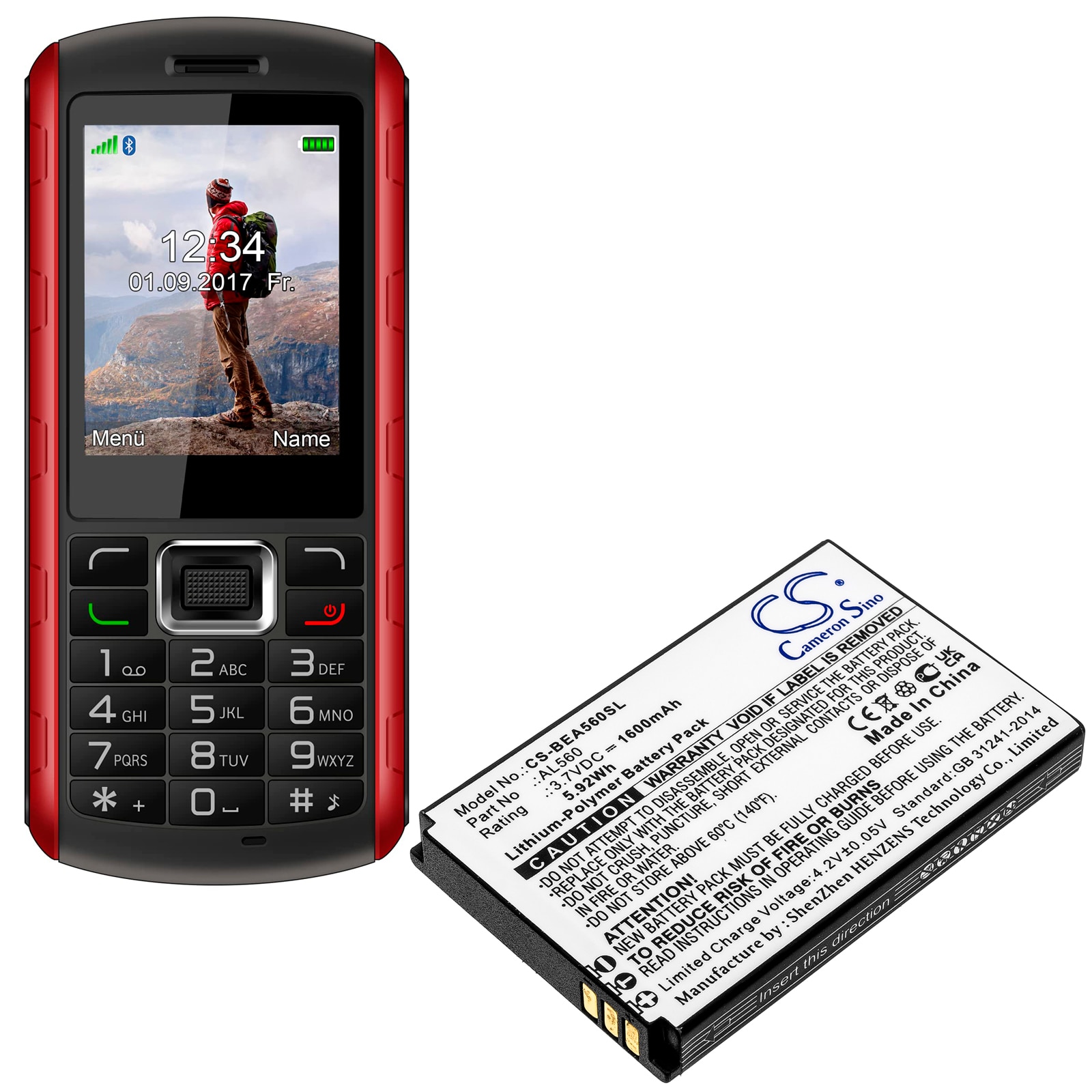Batteri for SmartPhone, Mobil for Bea-telefon AL560