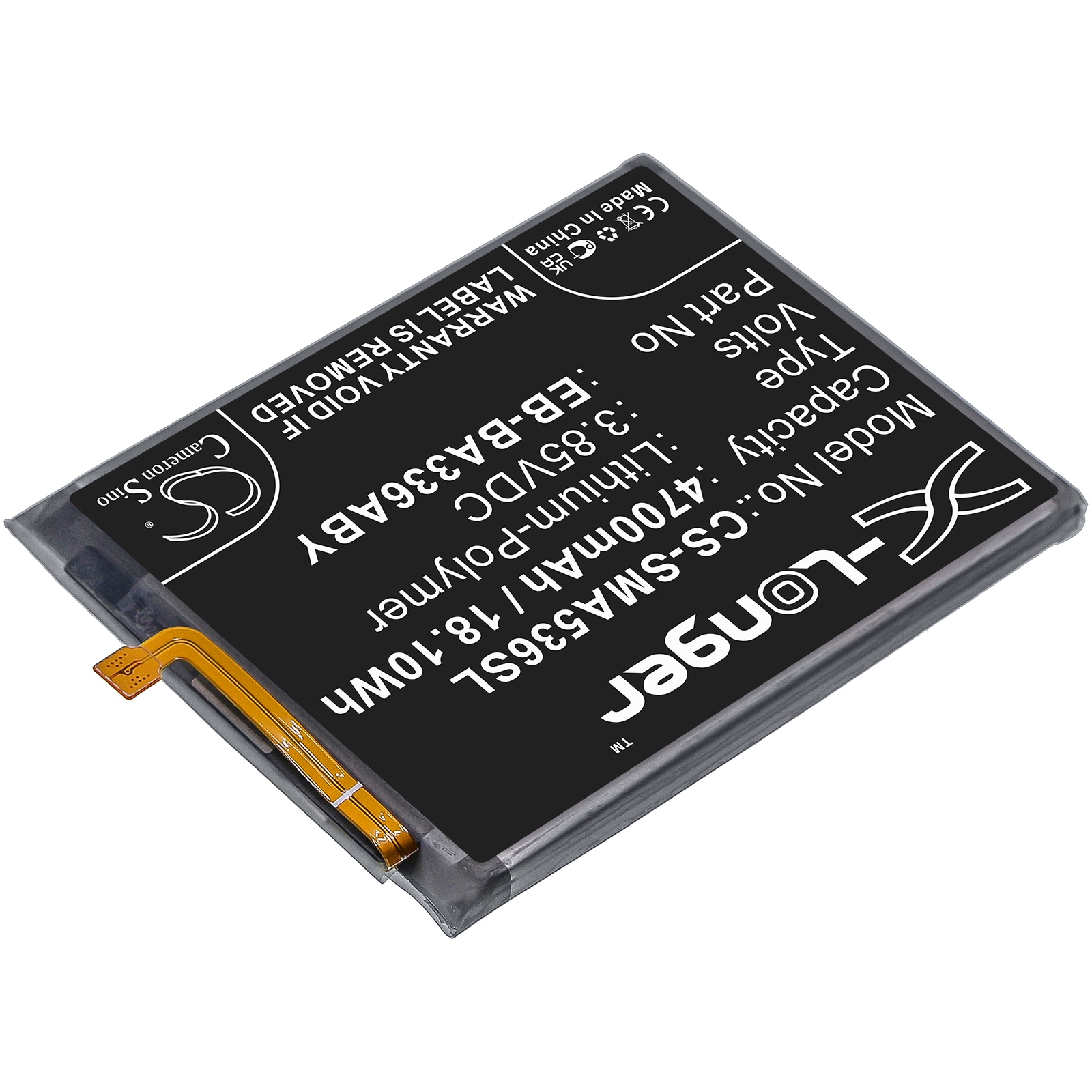 Batteri for SmartPhone, Mobil for Samsung Galaxy A53 5G 2022, SM-A536U, SM-A536U1 og andre.