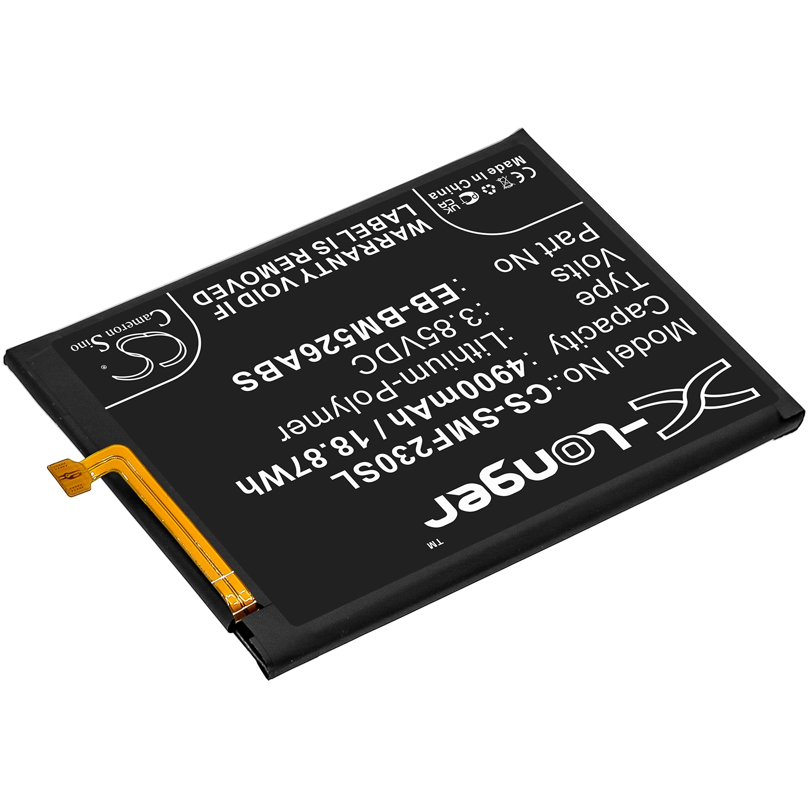 Batteri for SmartPhone, Mobil for Samsung Galaxy M23 5G, Galaxy F23 5G, SM-A235F og andre.