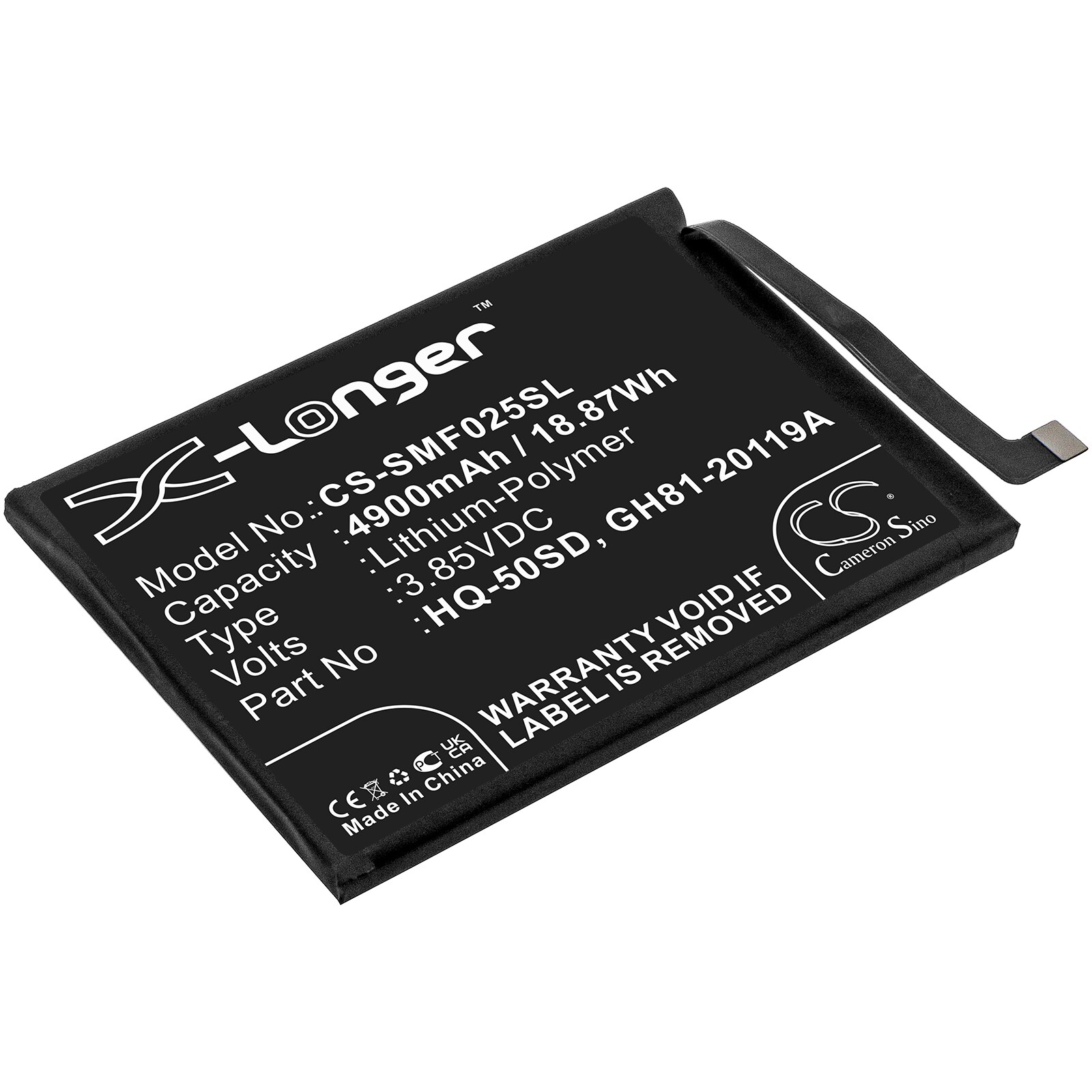 Batteri for SmartPhone, Mobil for Samsung Galaxy A02s, SM-A025F, M-A025U og andre.