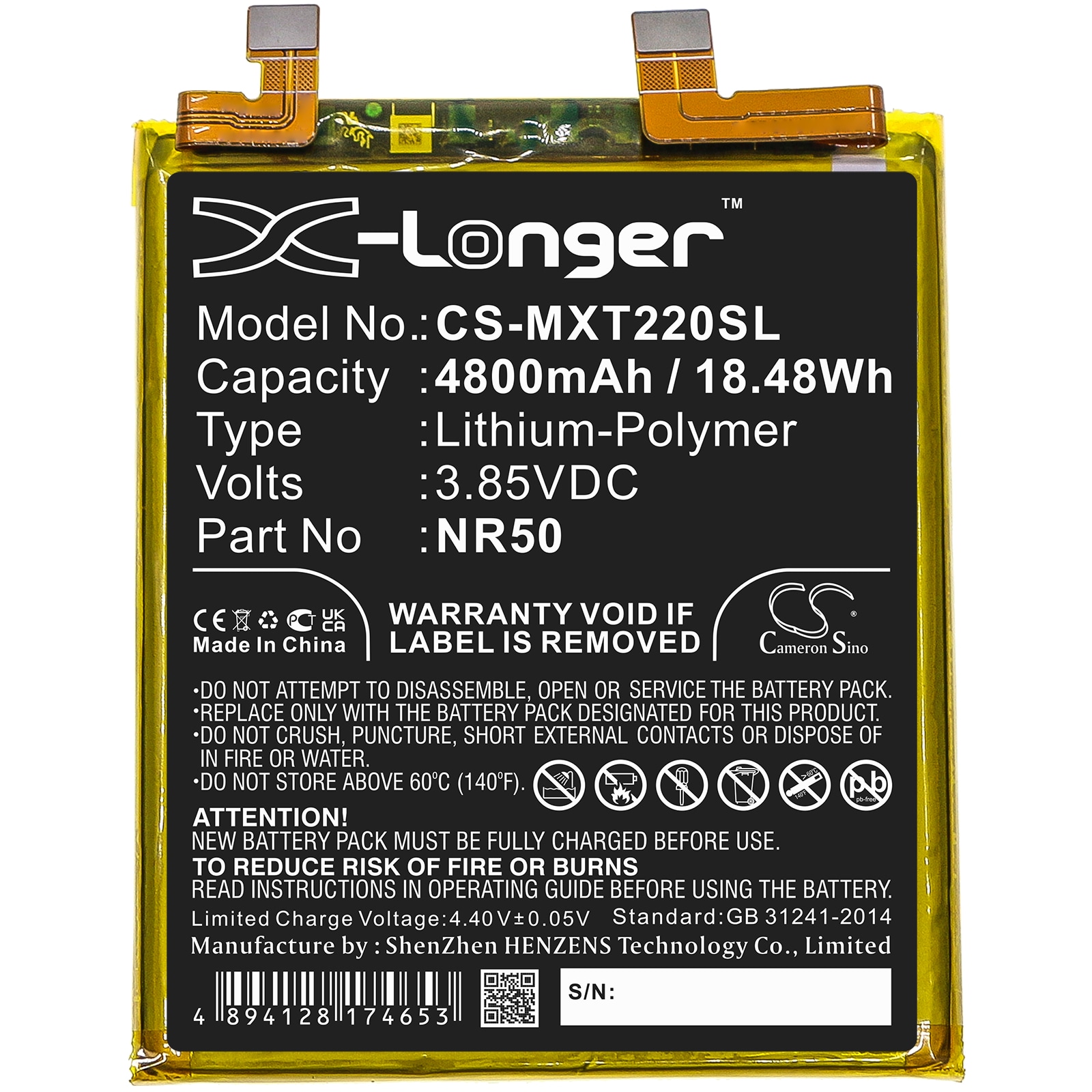 Batteri for SmartPhone, Mobil for Motorola Moto Edge X30, Moto Edge X30 5G 2021 og andre.
