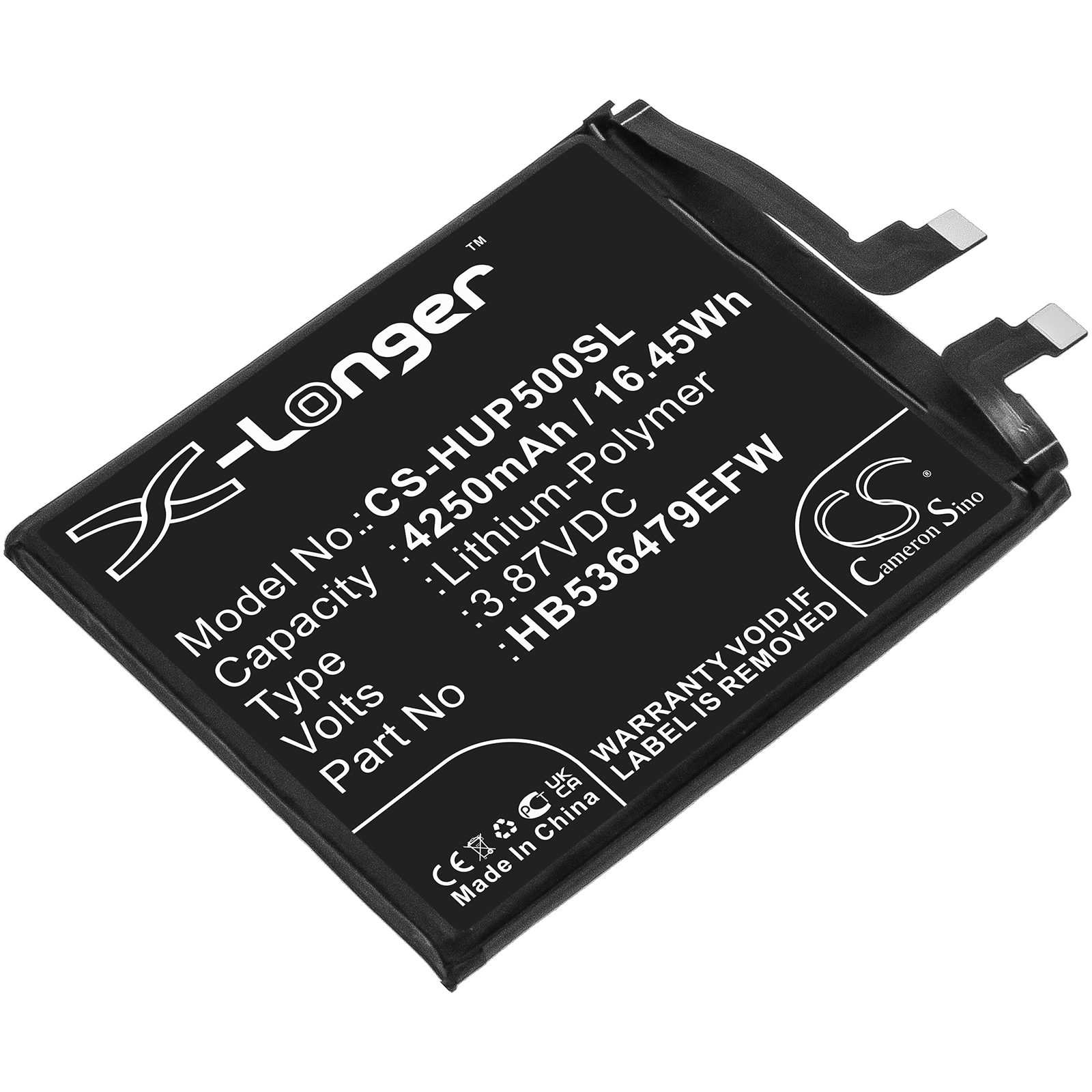 Batteri for SmartPhone, mobil for Huawei P50 Pro, JAD-LX9, JAD-L09 og andre.