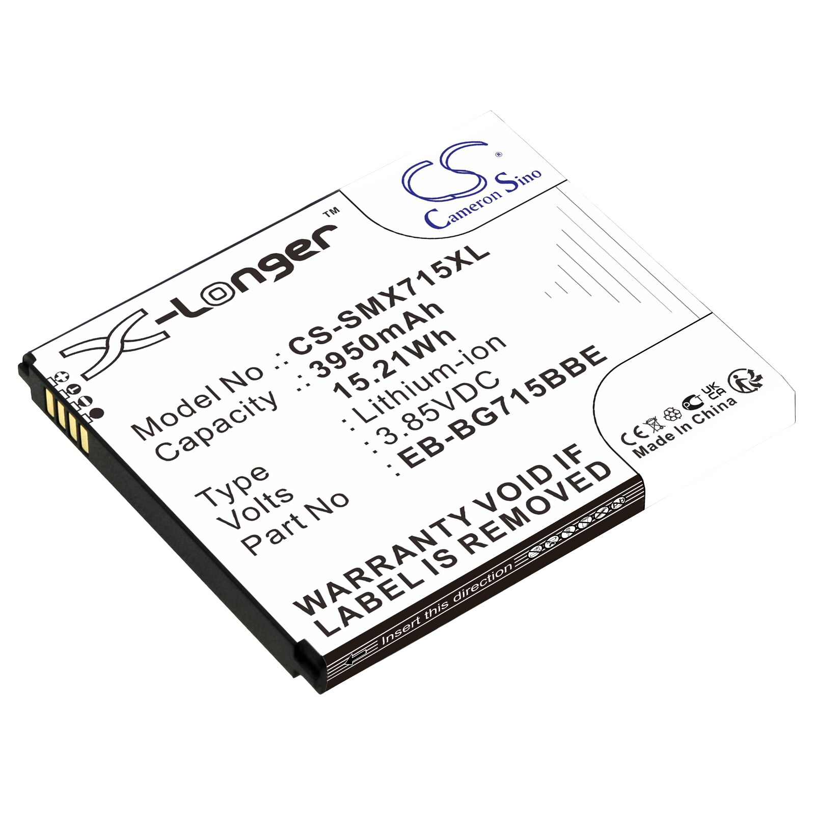 Batteri for SmartPhone, Mobil for Samsung Galaxy Xcover Pro, SM-G715, SM-G715U og andre.