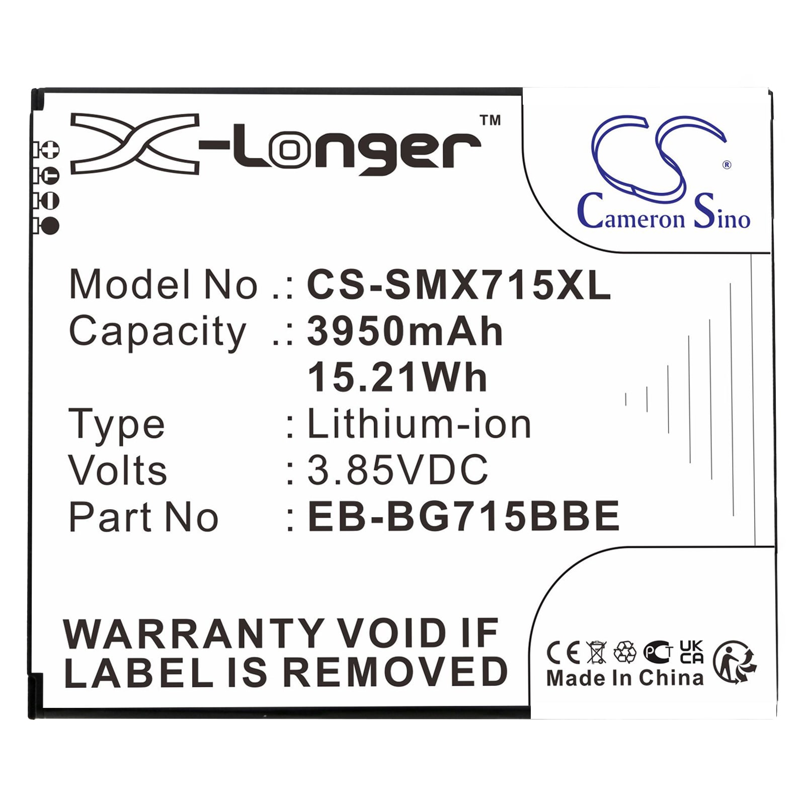 Batteri til Samsung Galaxy Xcover Pro – EB-BG715BBE 3950 mAh