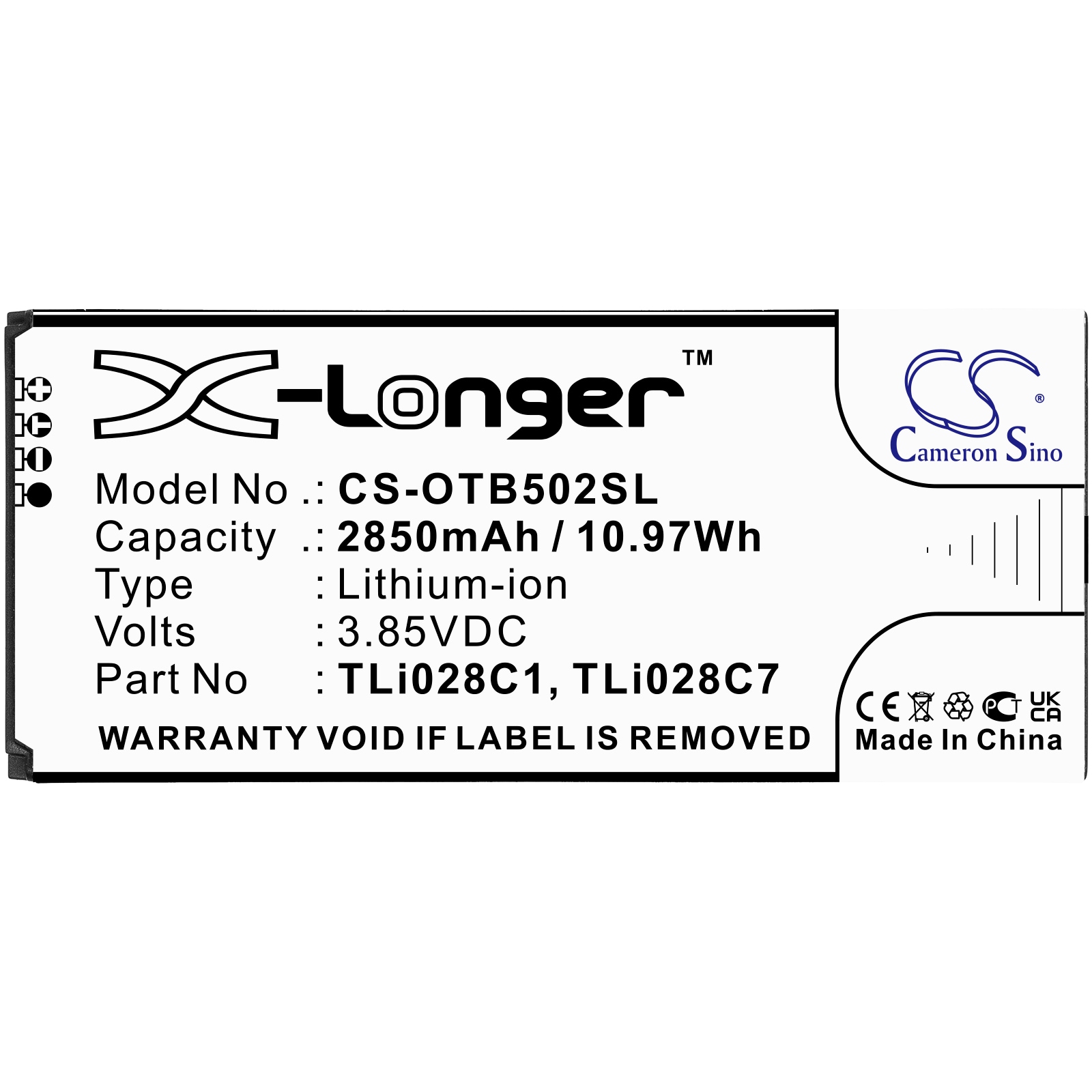 Batteri for SmartPhone, Mobil for Alcatel 1B 2020, OT-5002A, OT-5002D etc.