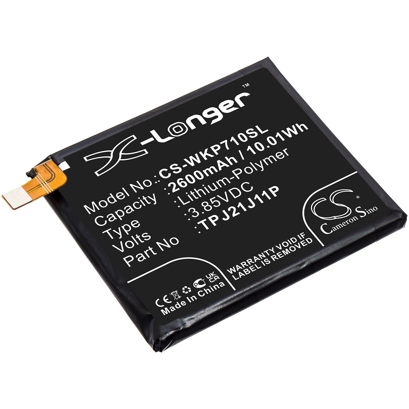 Batteri til SmartPhone, Mobil til Wiko Rakuten Hand, Rakuten Hand TD-LTE JP, P710 og andre.