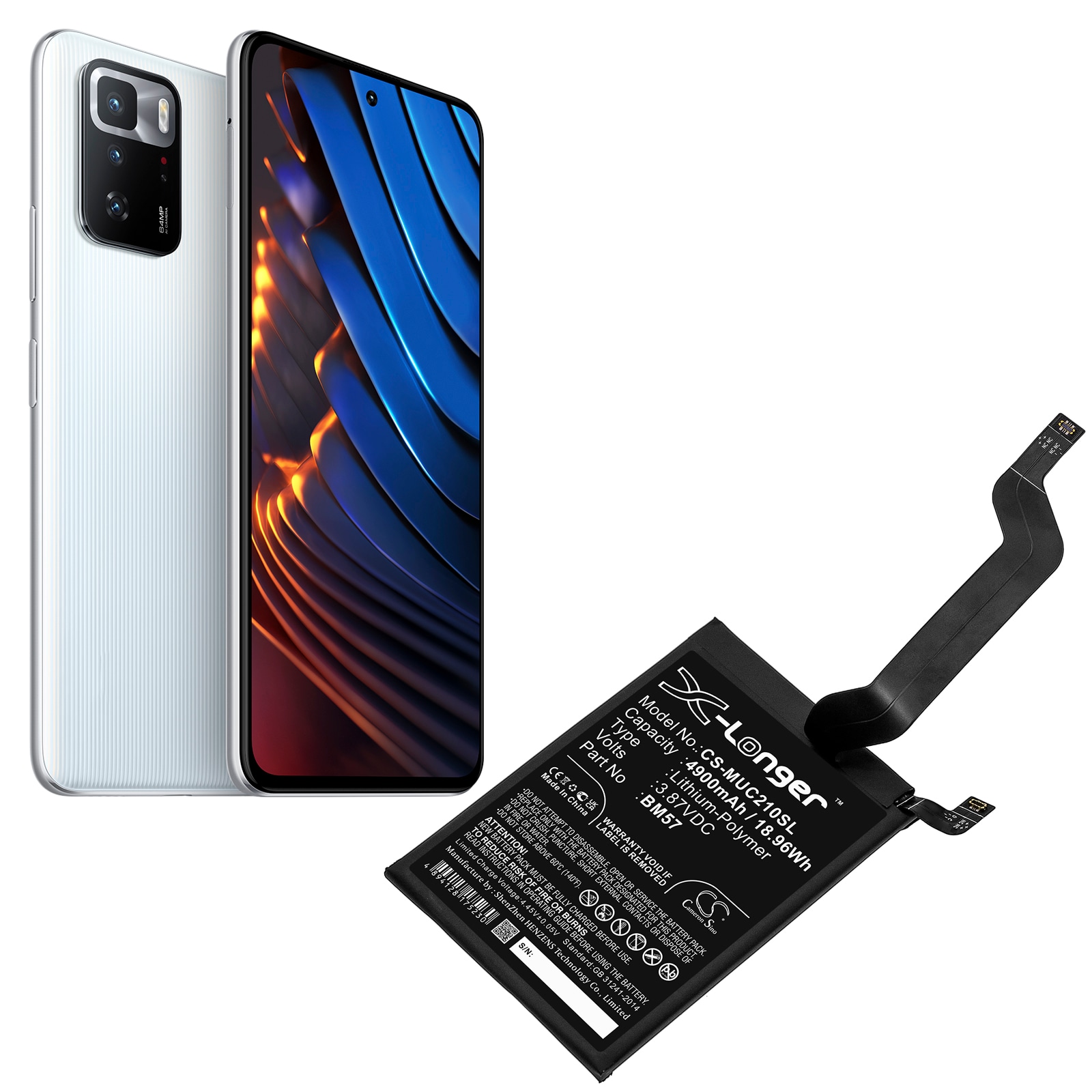 Batteri for SmartPhone, Mobil for Xiaomi Redmi Note 10 Pro