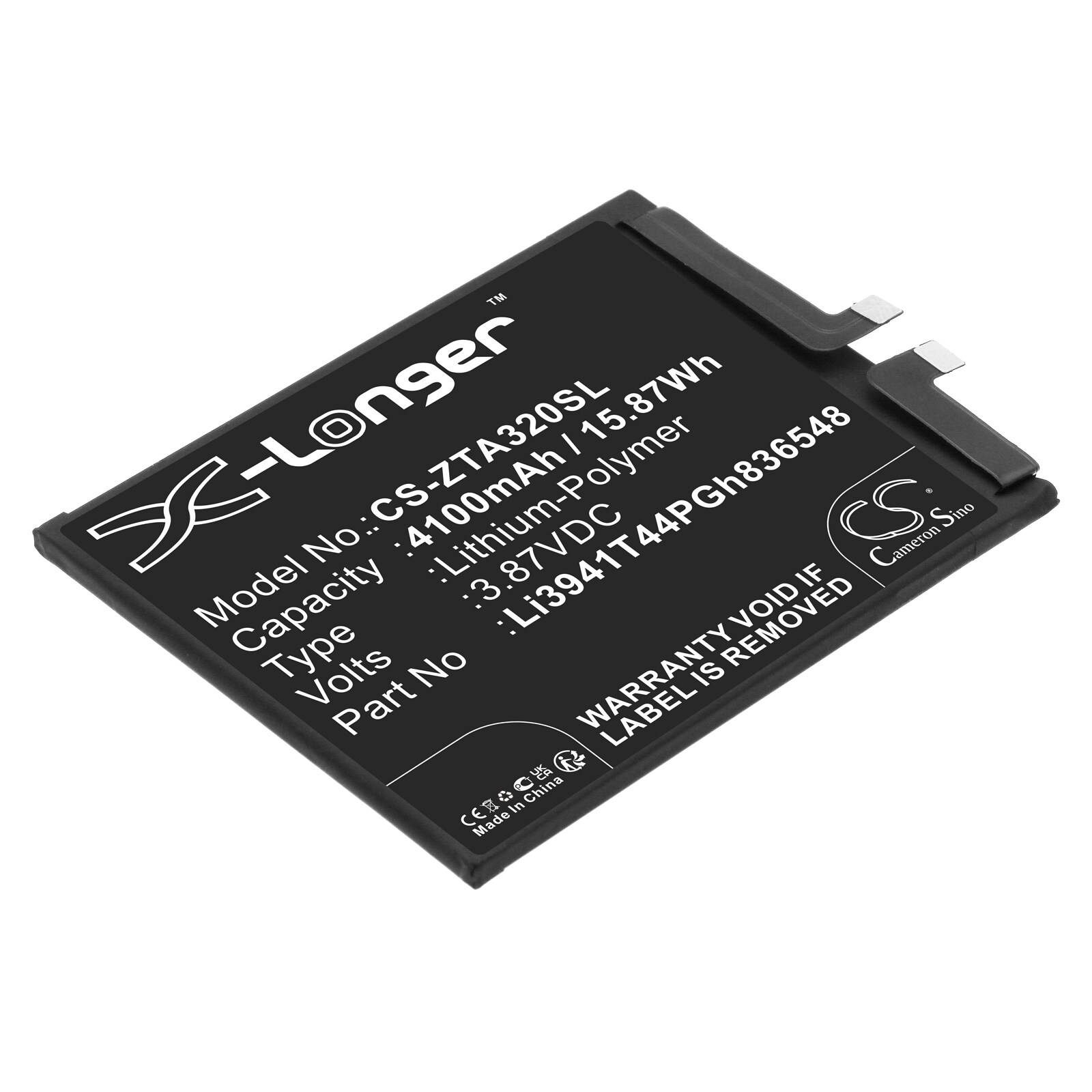 Batteri for smarttelefon, mobil for ZTE Axon 30, A2322