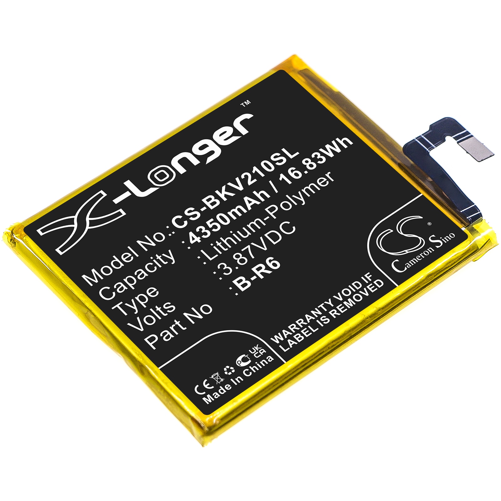 Batteri for smarttelefon, mobil for VIVO X70 Pro, X70 Pro 5G, V2105