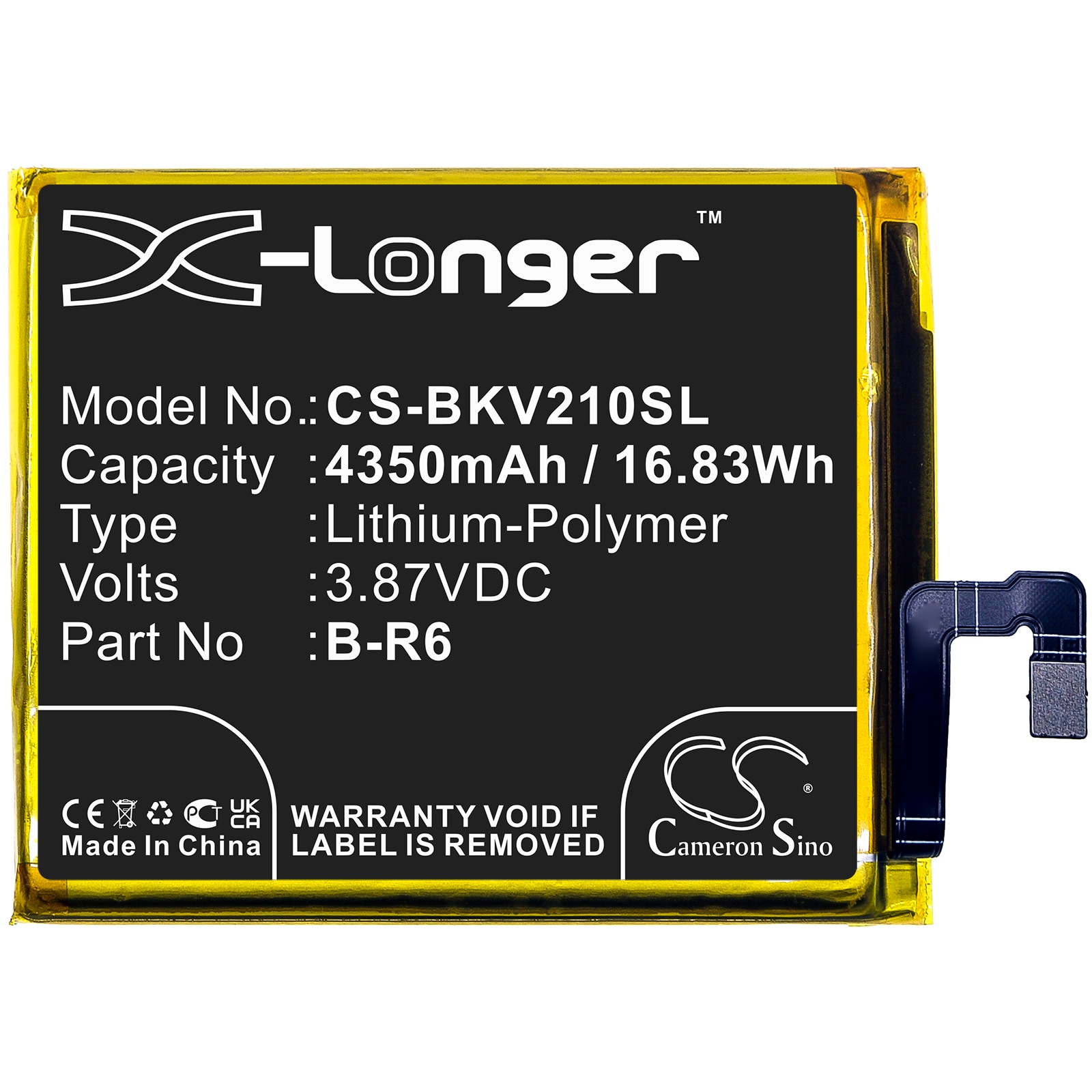 Batteri for smarttelefon, mobil for VIVO X70 Pro, X70 Pro 5G, V2105