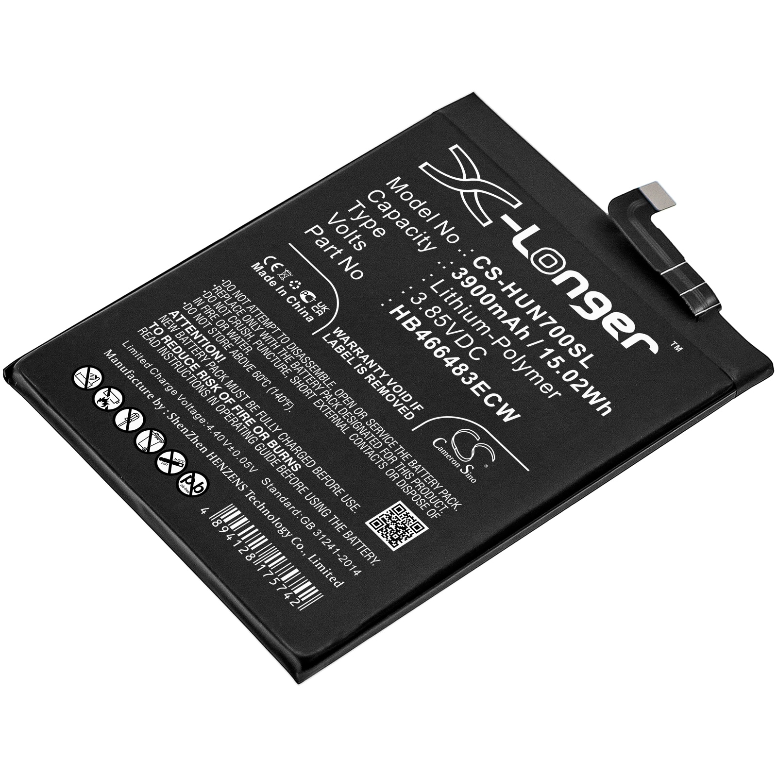 Batteri for SmartPhone, Mobil for Huawei Nova 7 5G, JEF-AN00, JEF-AN20 og andre.