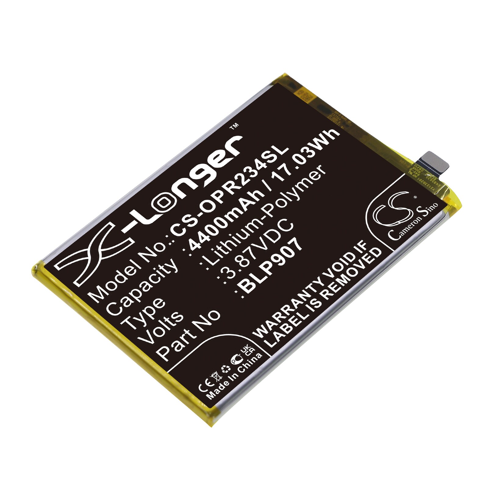 Batteri for smarttelefon, mobil for OPPO Reno7 Z 5G, CPH2343