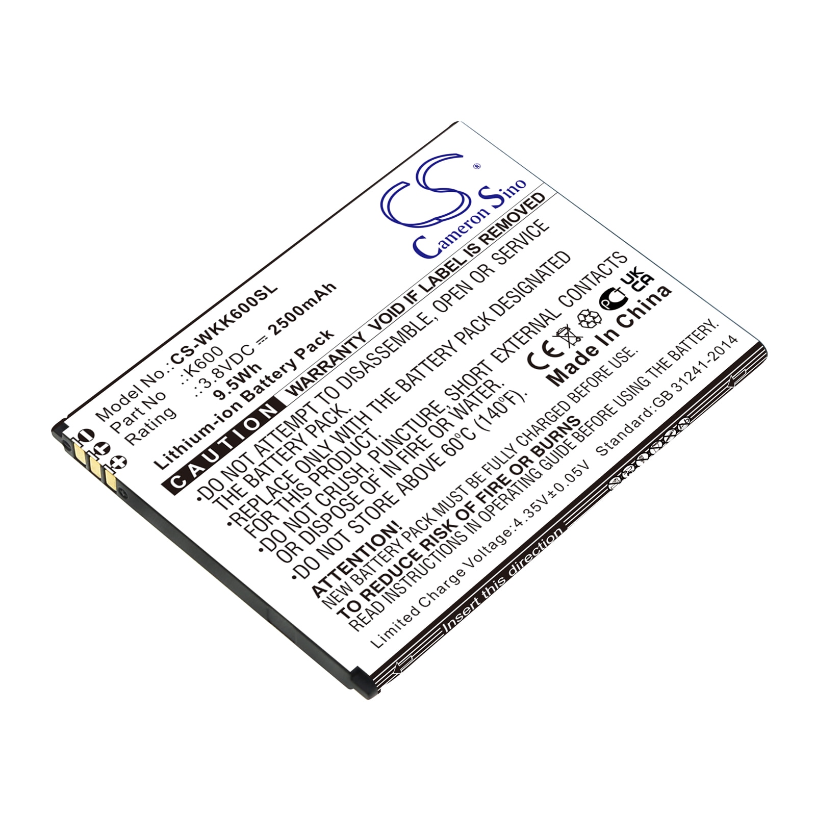 Batteri for SmartPhone, Mobil for Wiko Tommy 3, K600