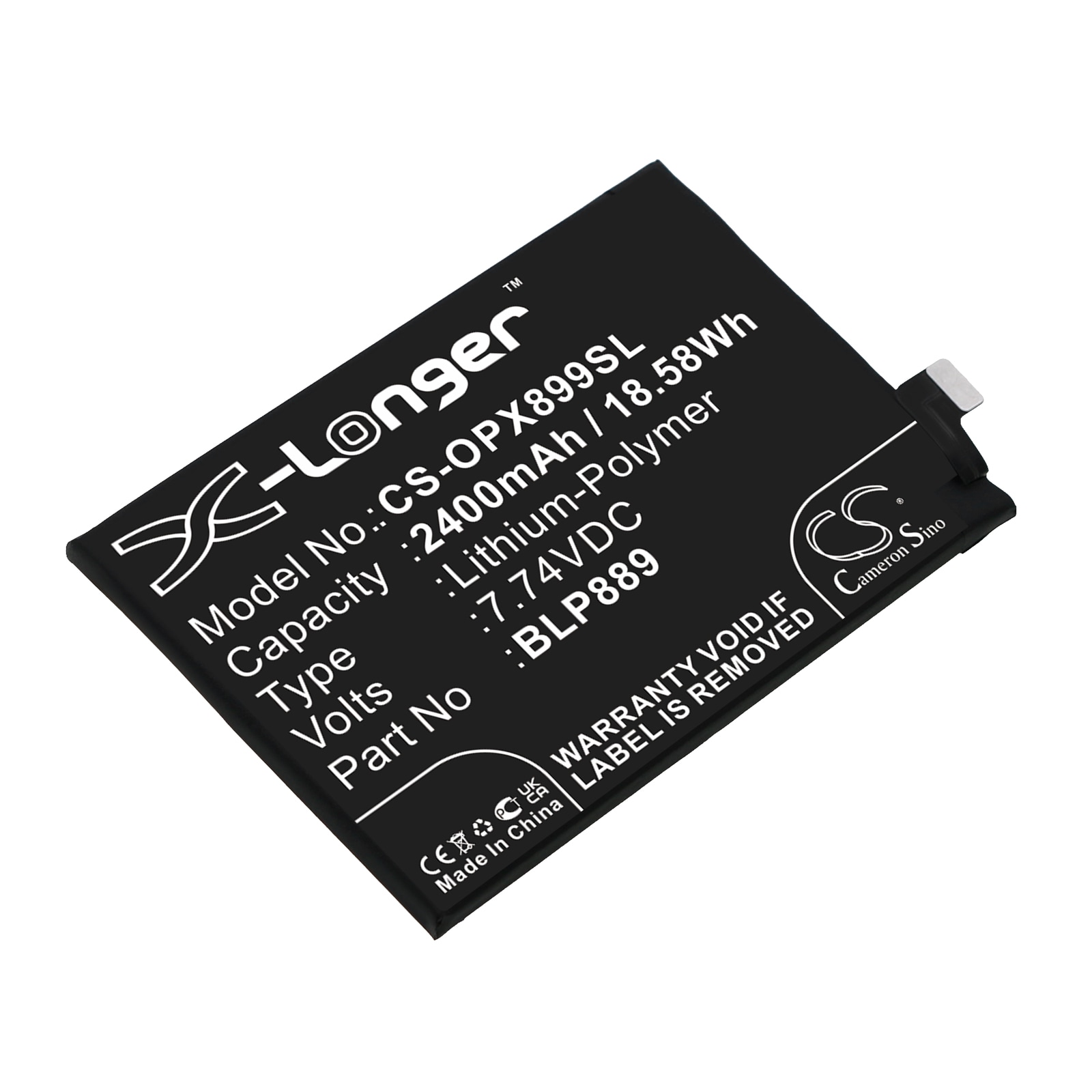 Batteri for SmartPhone, Mobil for OPPO Find X5 Pro, PFFM20, PFEM10 og andre.
